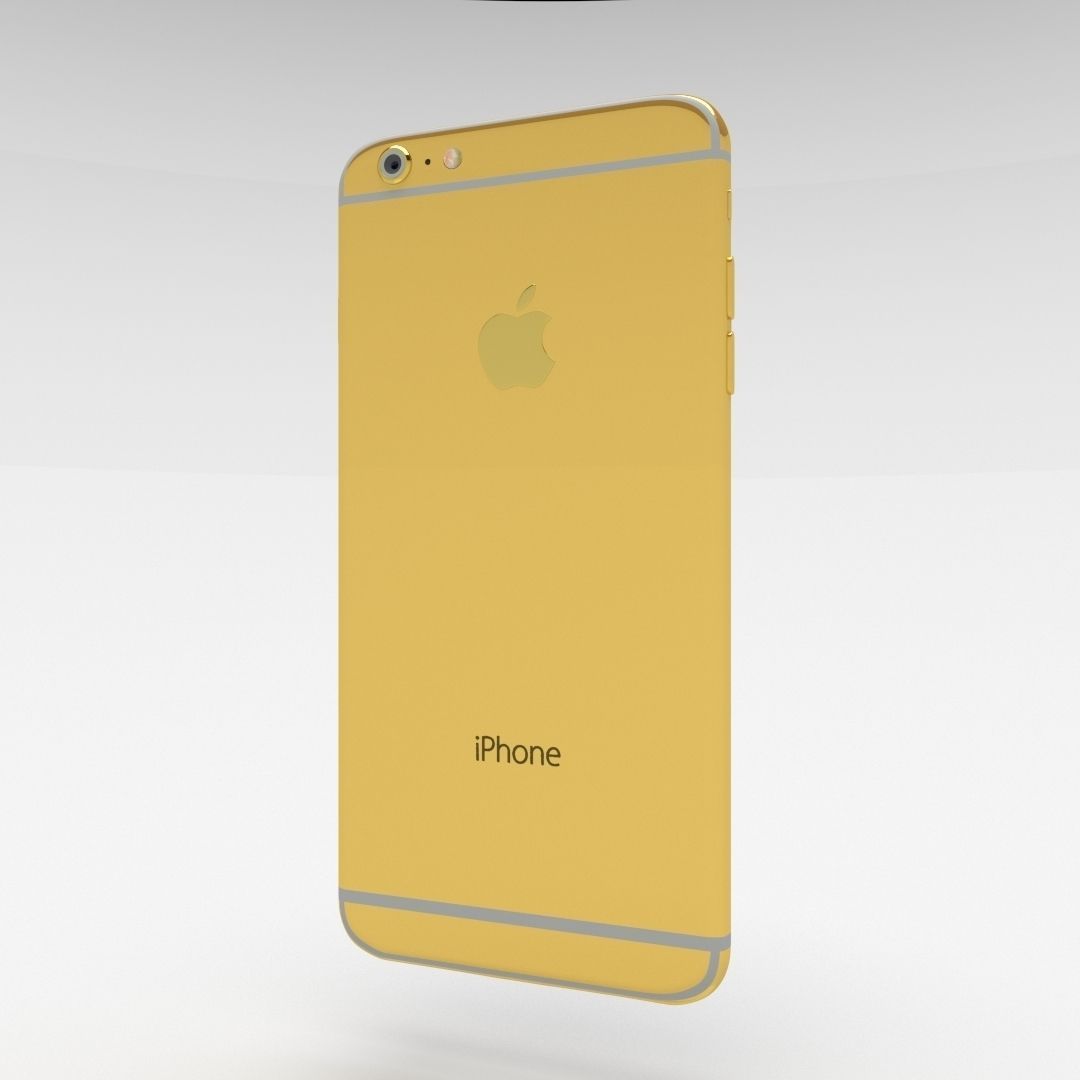 iPhone 6 Plus Gold Plated Low-poly 3D model_49