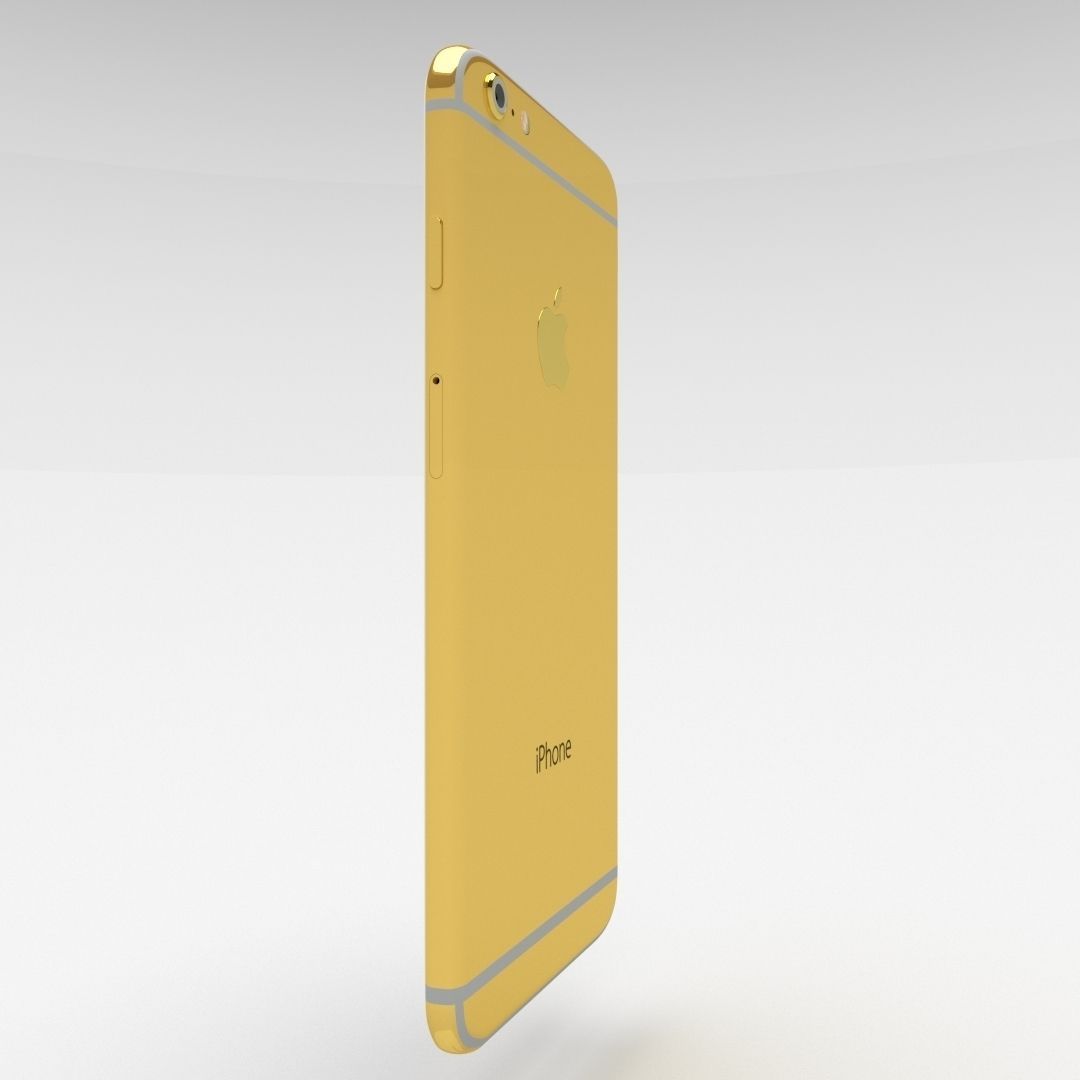 iPhone 6 Plus Gold Plated Low-poly 3D model_41