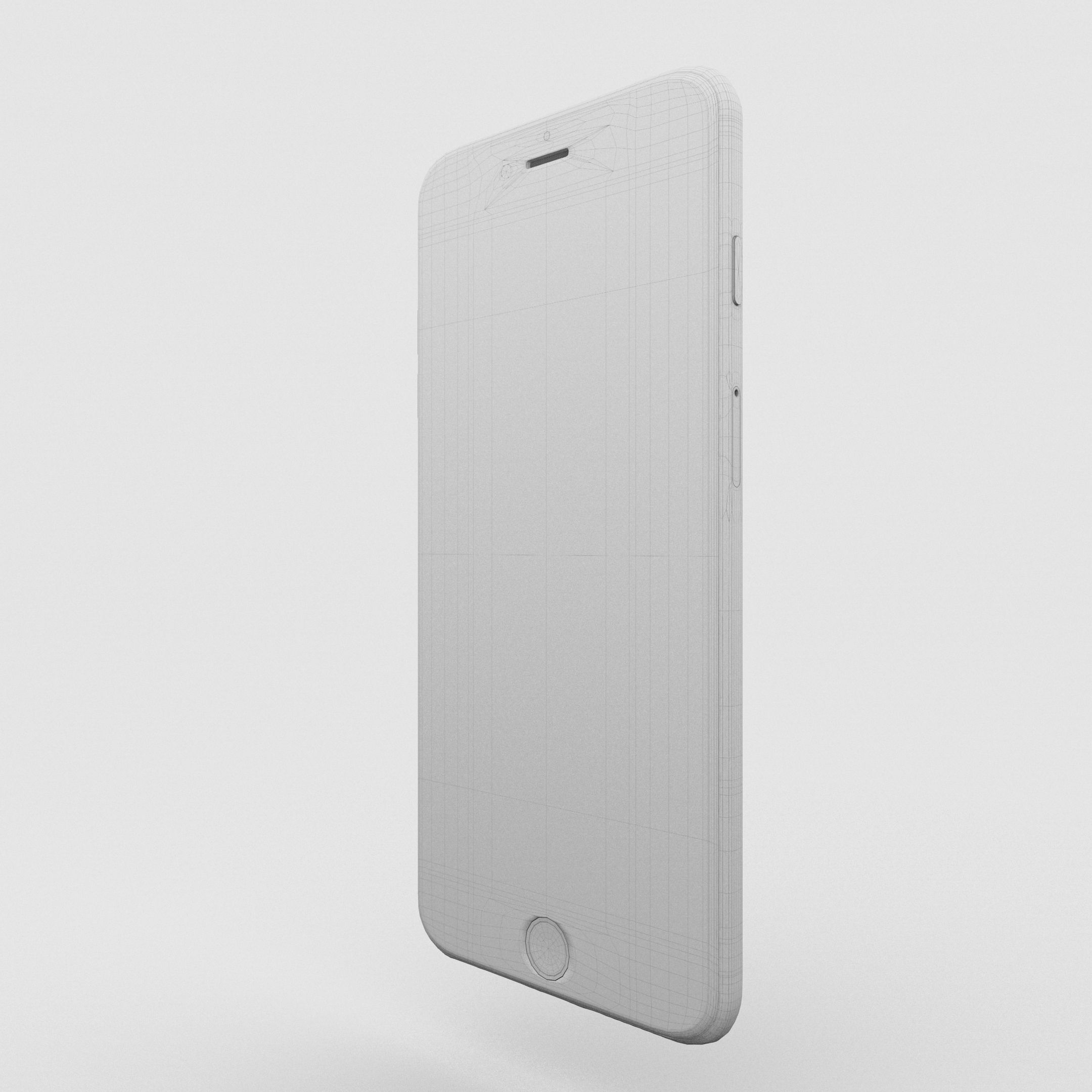 iPhone 6 Plus Gold Plated Low-poly 3D model_9
