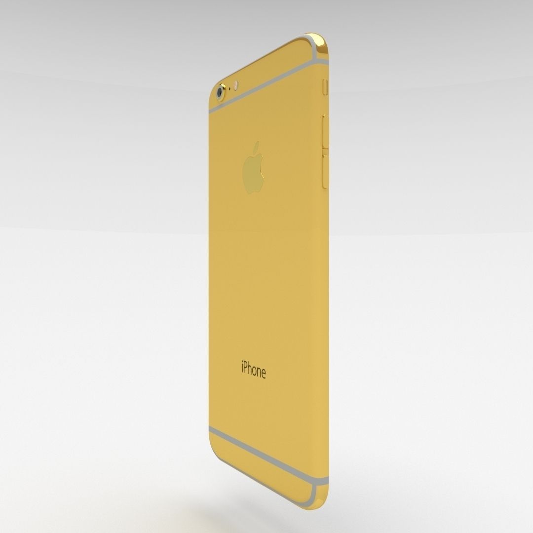 iPhone 6 Plus Gold Plated Low-poly 3D model_45
