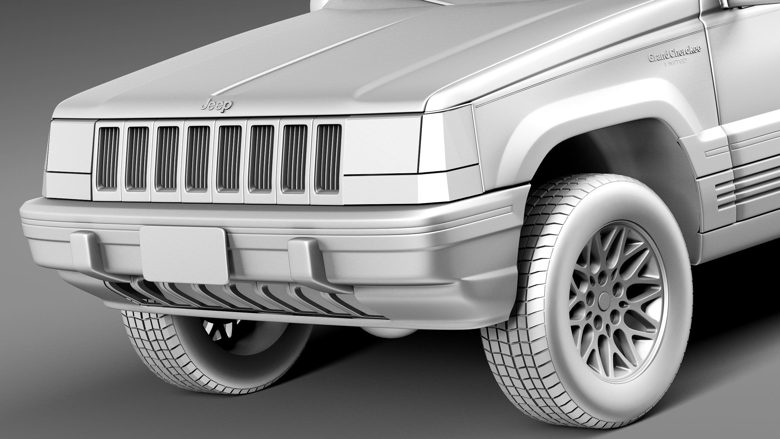 Jeep Grand Cherokee Limited 1993-1998 3D model_10