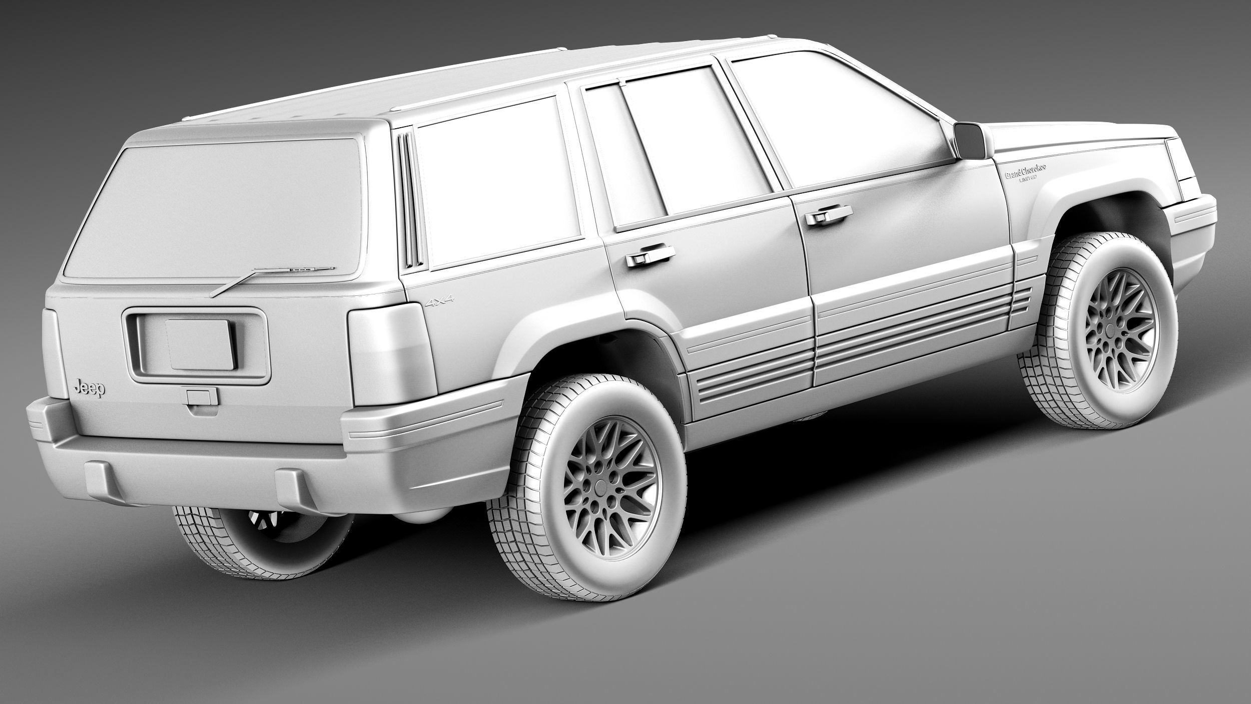 Jeep Grand Cherokee Limited 1993-1998 3D model_12