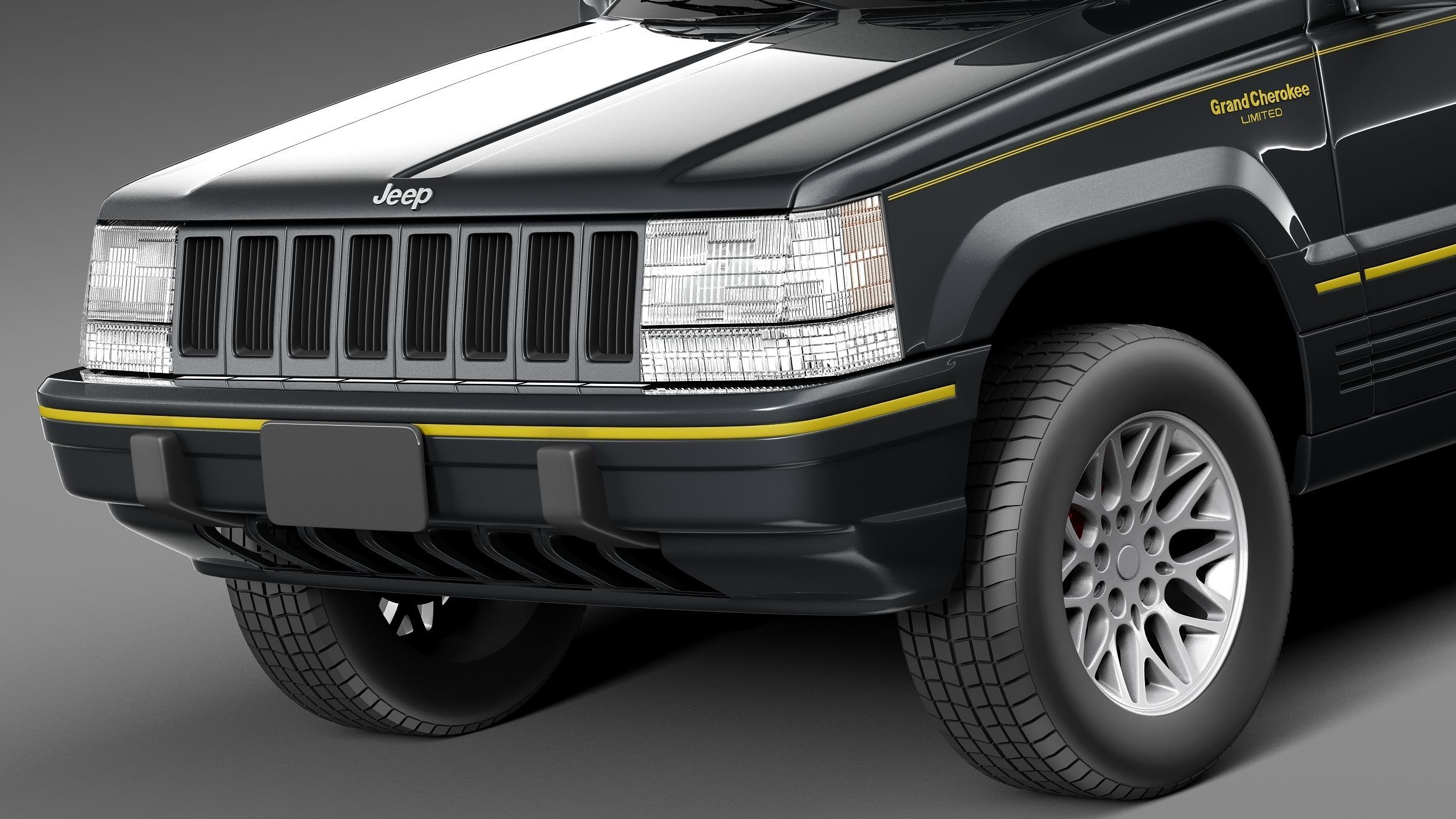 Jeep Grand Cherokee Limited 1993-1998 3D model_2