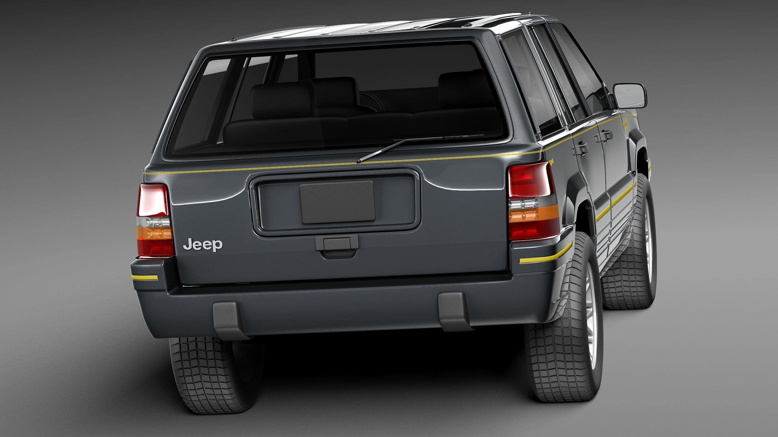 Jeep Grand Cherokee Limited 1993-1998 3D model_5