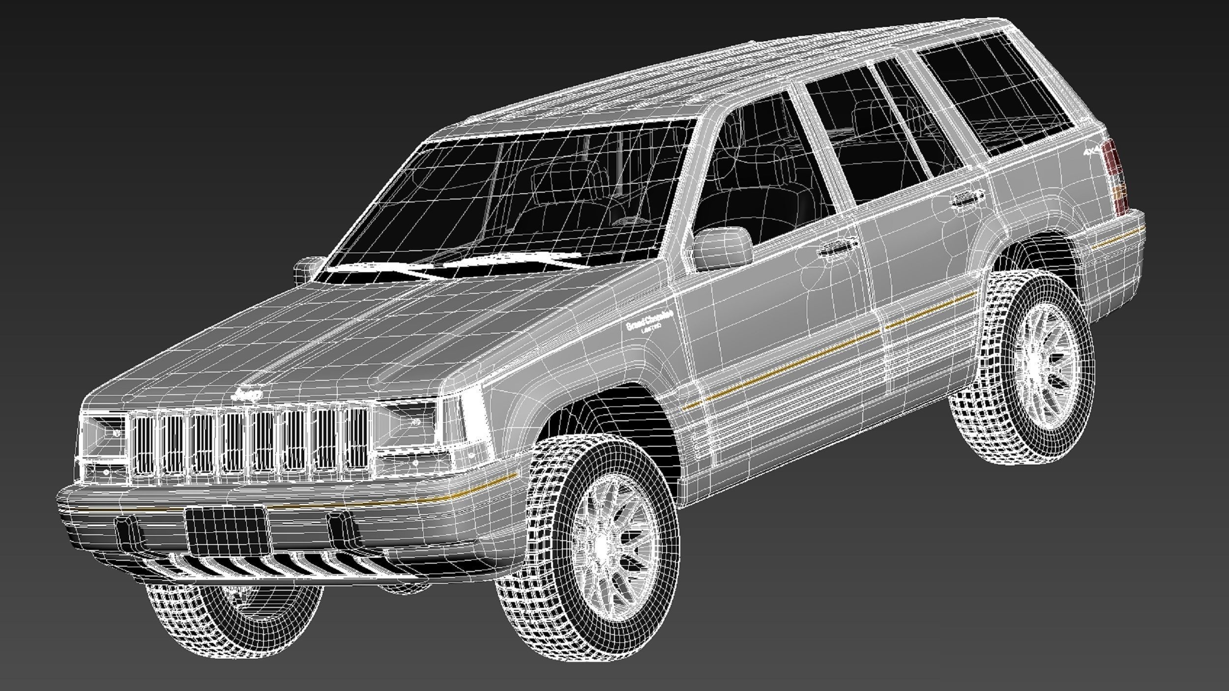 Jeep Grand Cherokee Limited 1993-1998 3D model_16