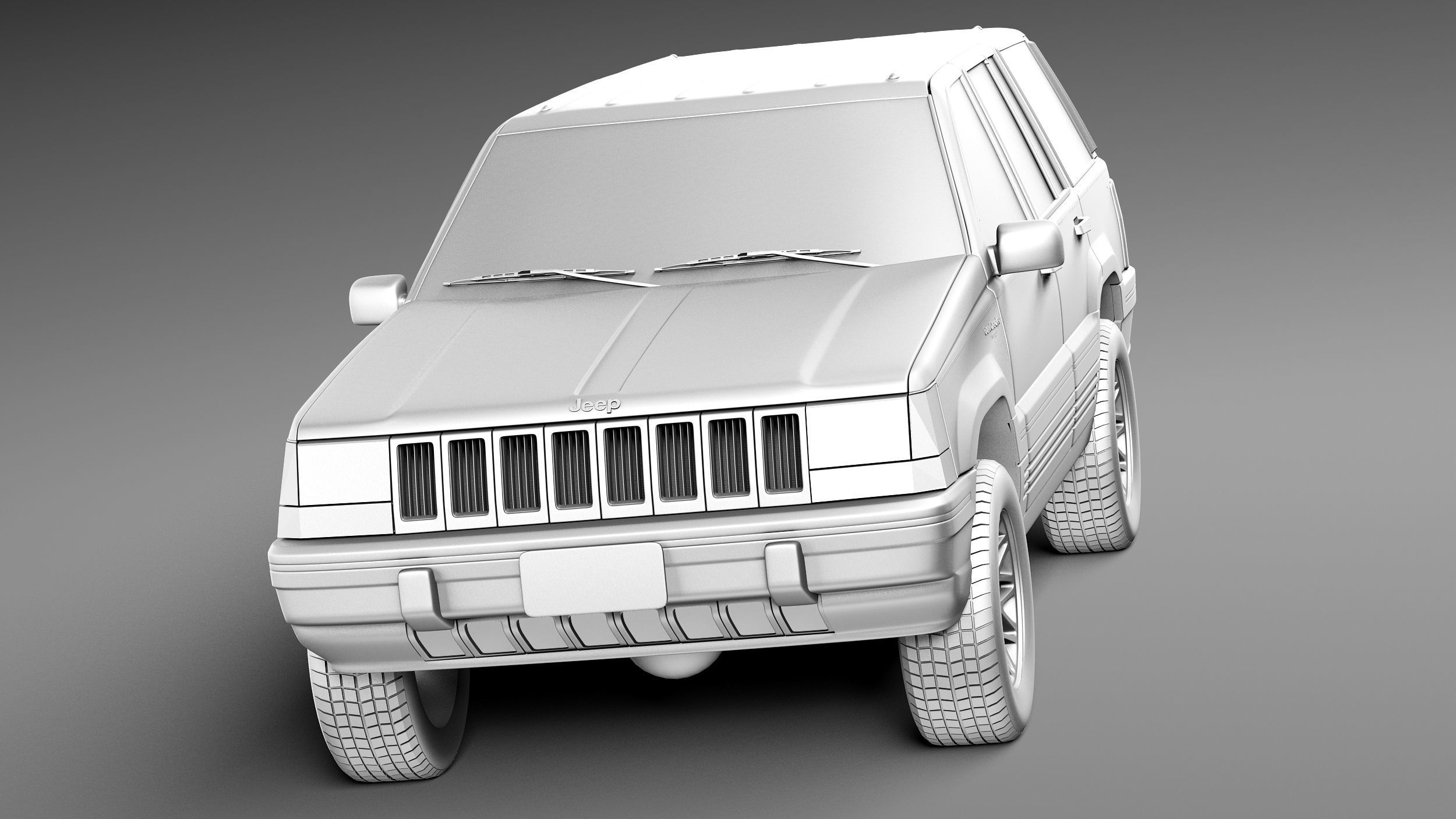 Jeep Grand Cherokee Limited 1993-1998 3D model_9