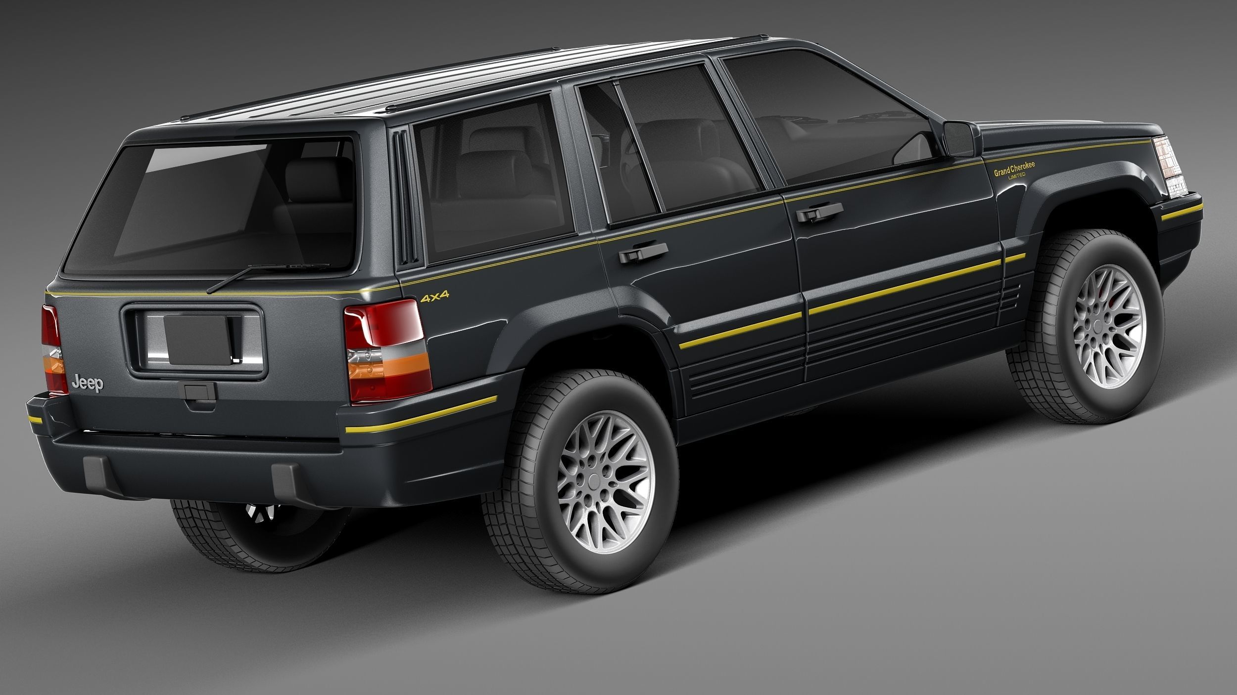 Jeep Grand Cherokee Limited 1993-1998 3D model_4