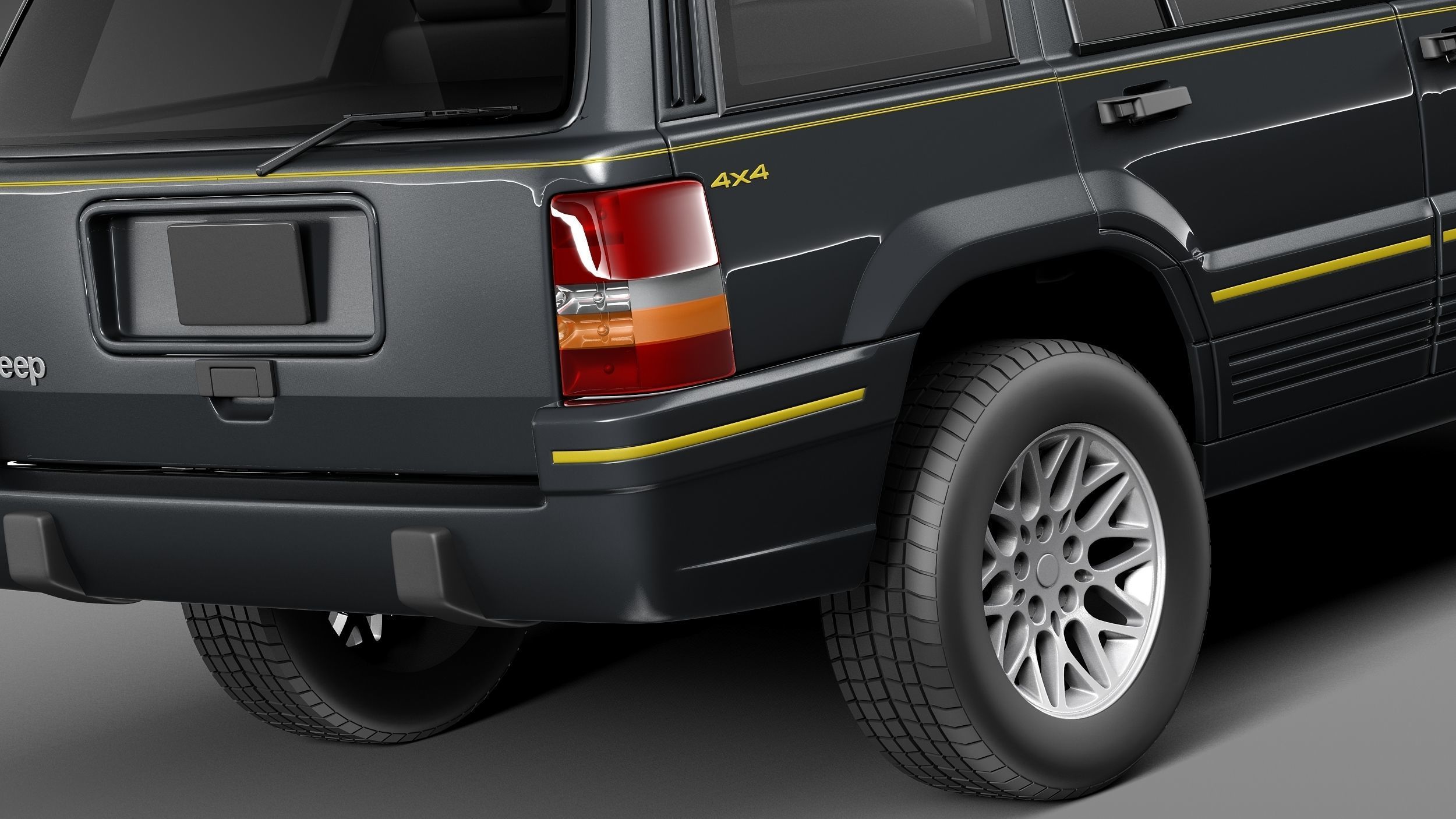 Jeep Grand Cherokee Limited 1993-1998 3D model_3