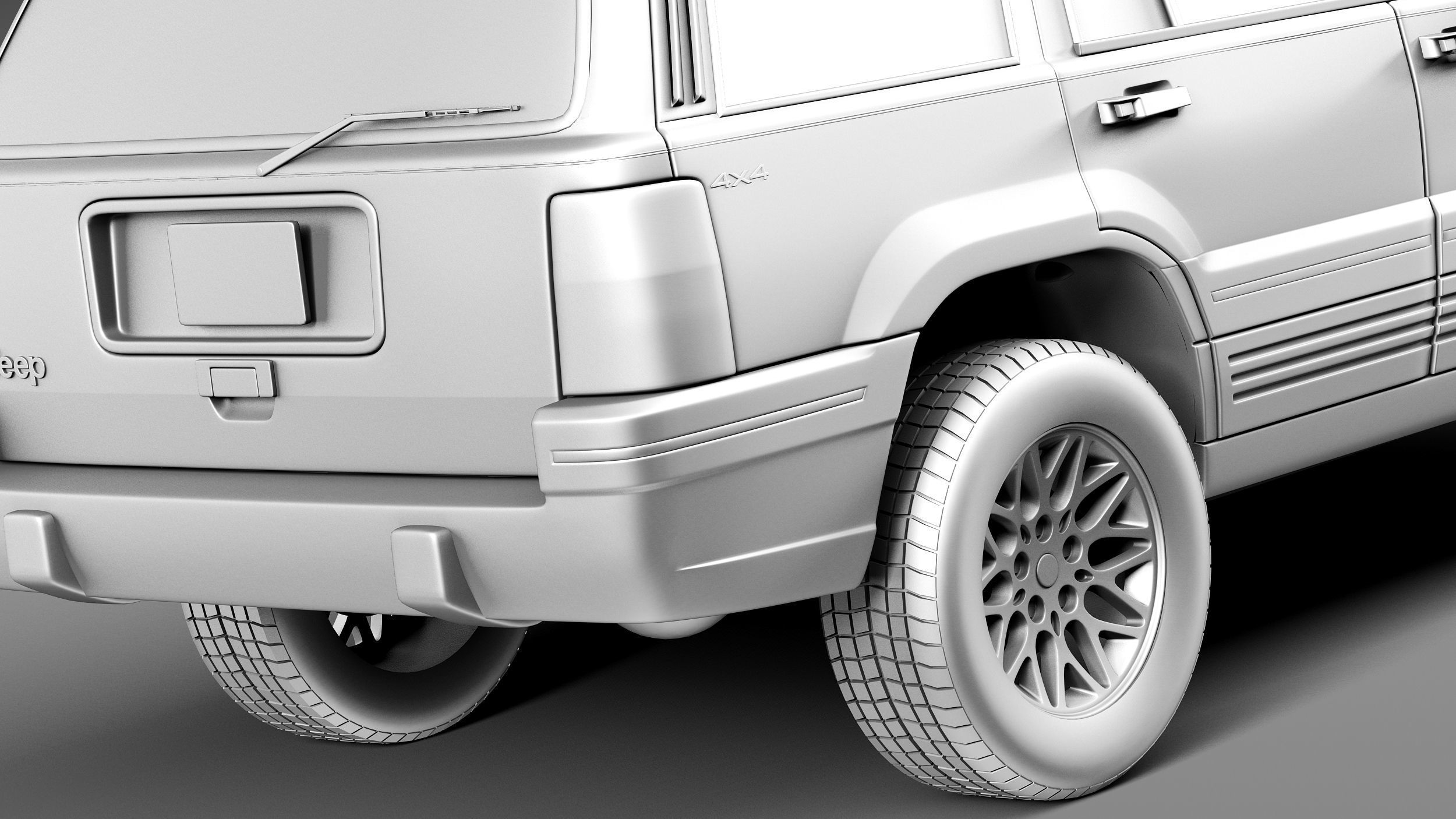 Jeep Grand Cherokee Limited 1993-1998 3D model_11