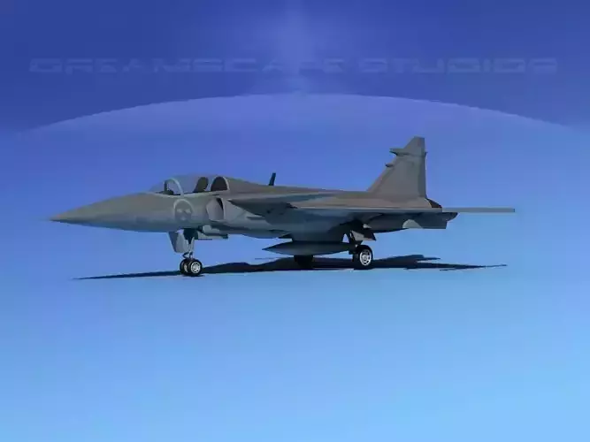SAAB S39 Gripen Fighter V01 3D model