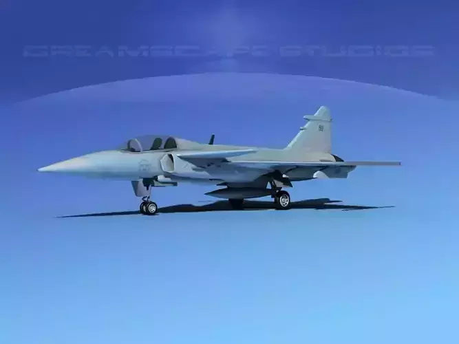 SAAB S39 Fighter Gripen V04 3D model