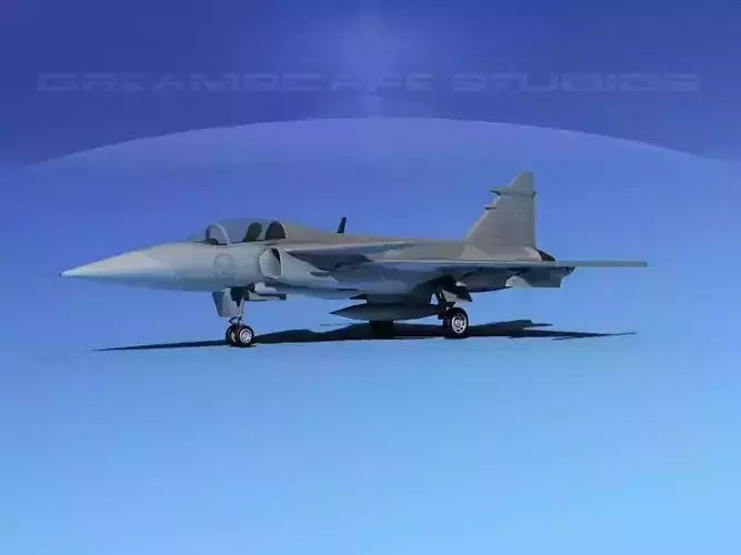 SAAB S39 Gripen Fighter V05 3D model