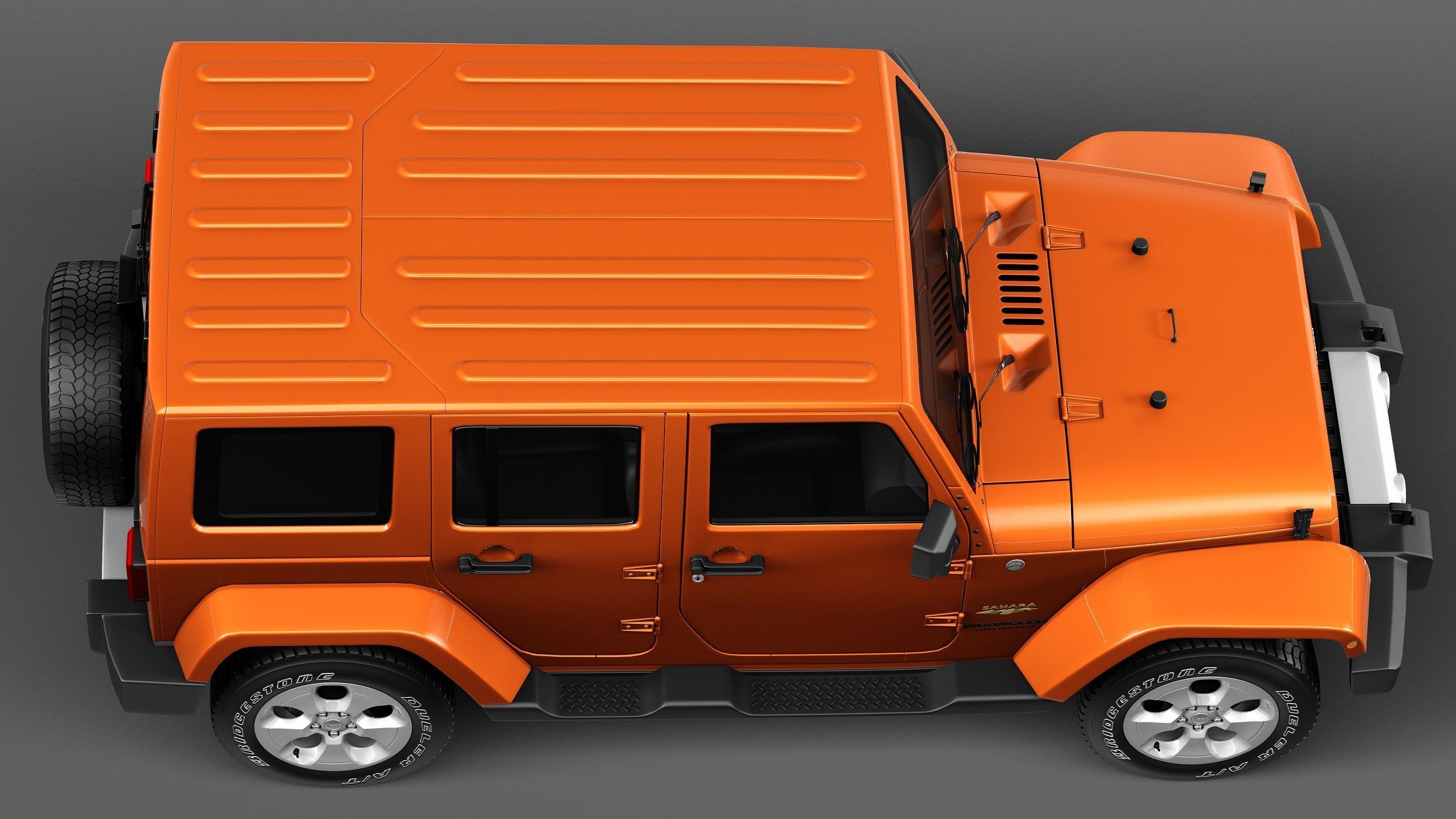 Jeep Wrangler Unlimited Sahara 2013 3D model_7