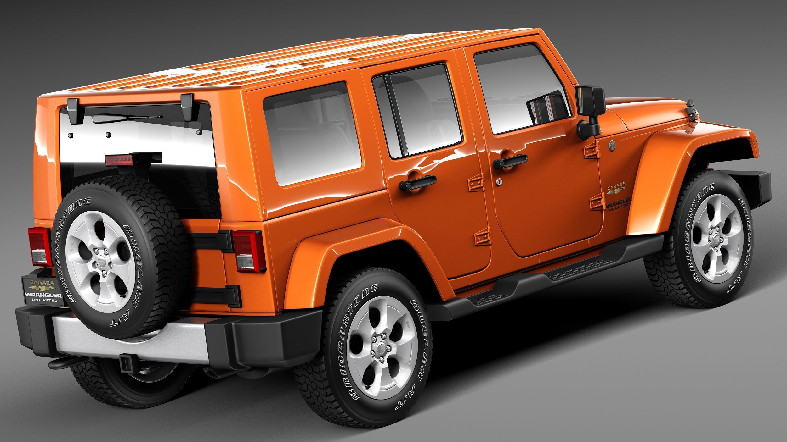 Jeep Wrangler Unlimited Sahara 2013 3D model_4