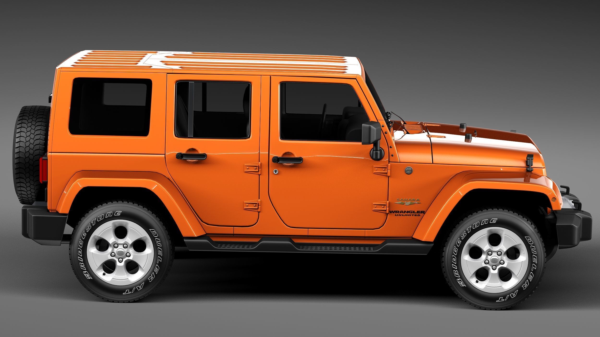 Jeep Wrangler Unlimited Sahara 2013 3D model_6