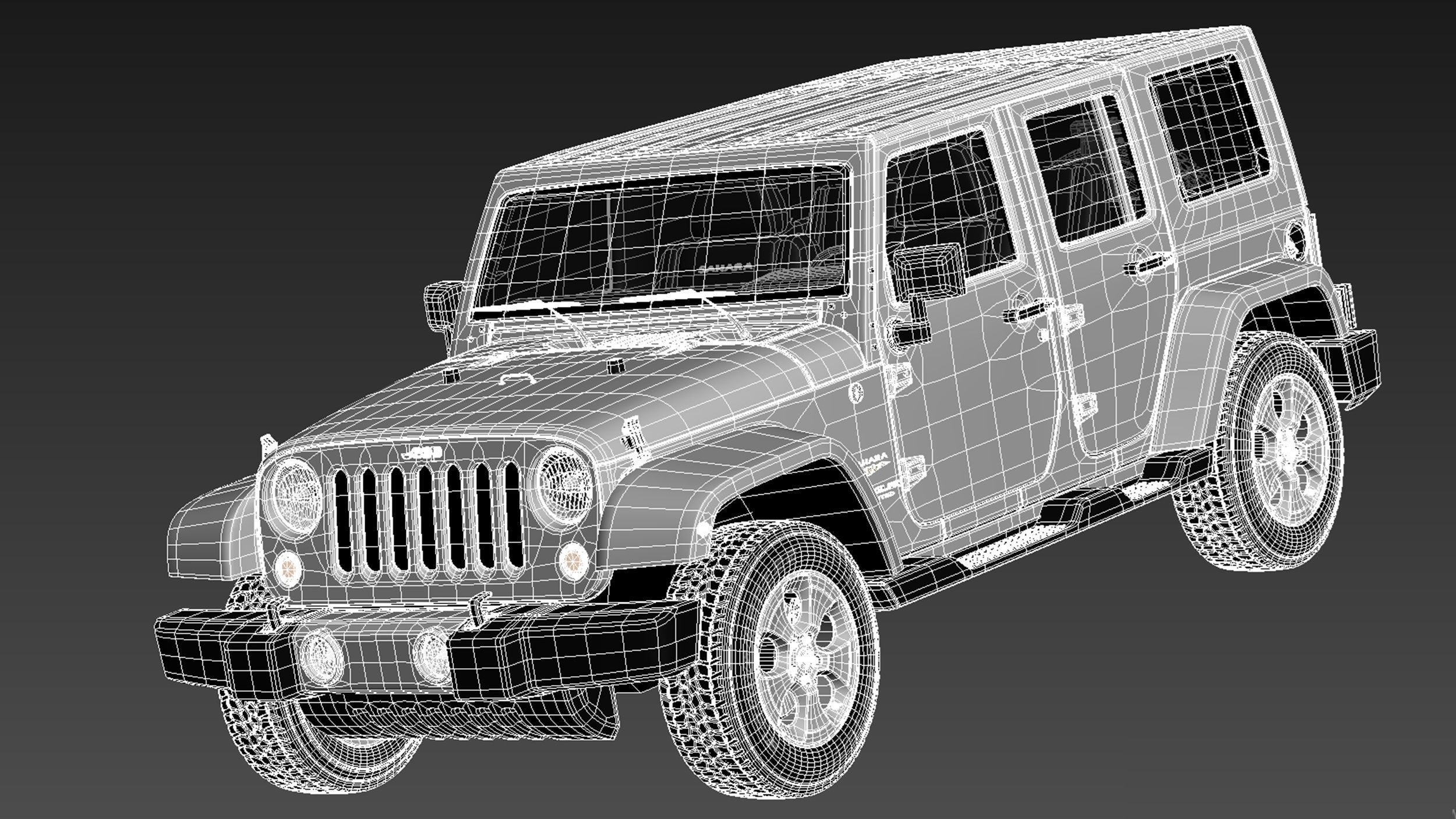 Jeep Wrangler Unlimited Sahara 2013 3D model_16