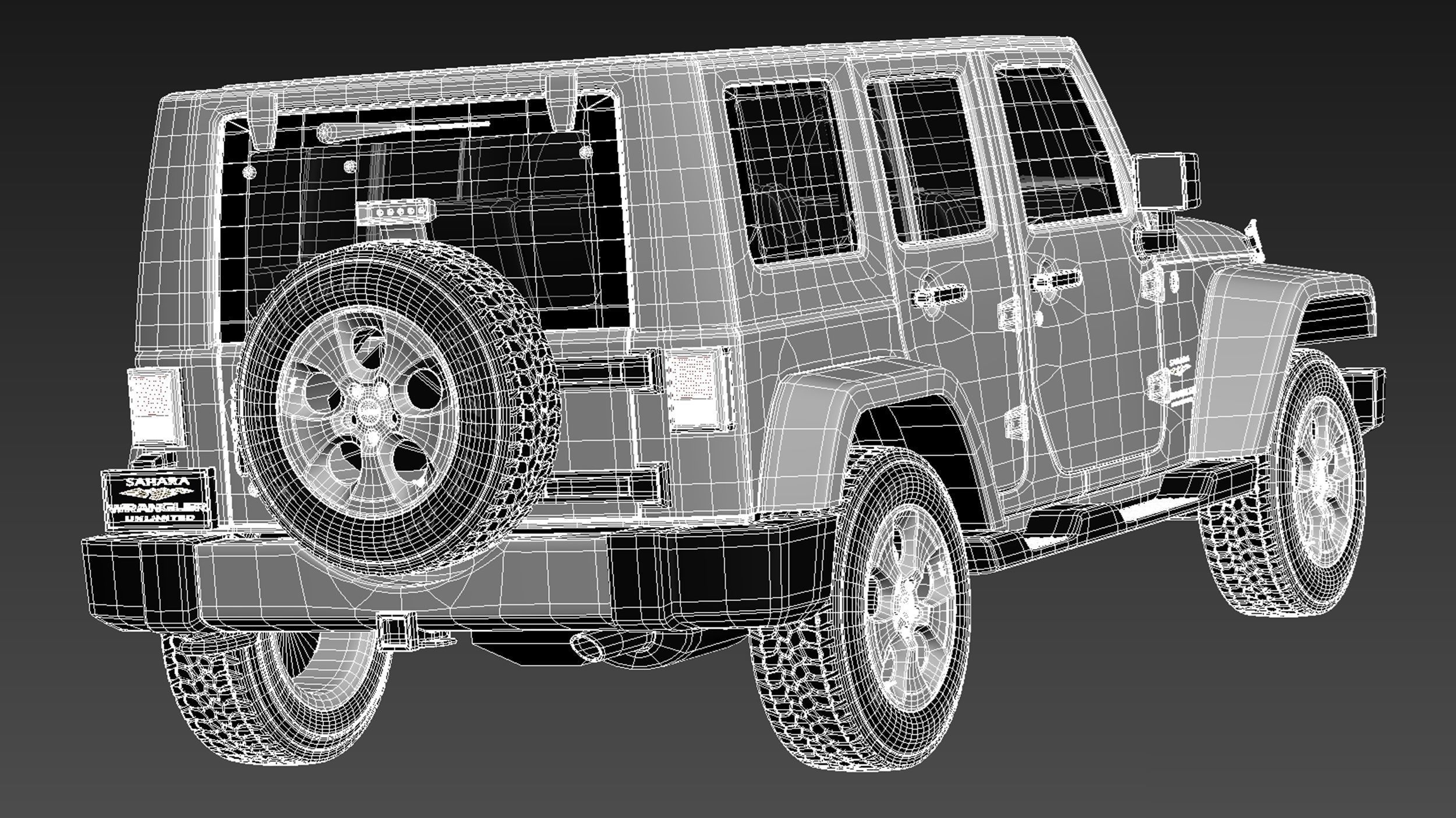 Jeep Wrangler Unlimited Sahara 2013 3D model_17