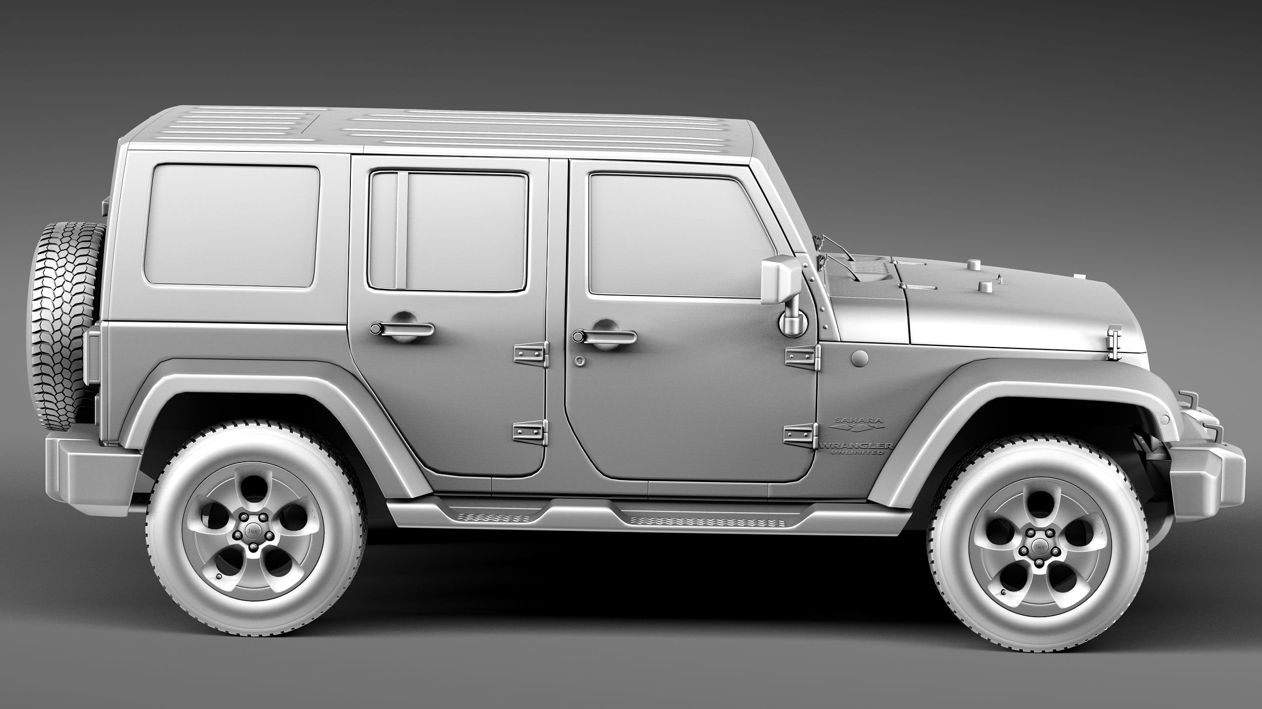Jeep Wrangler Unlimited Sahara 2013 3D model_14