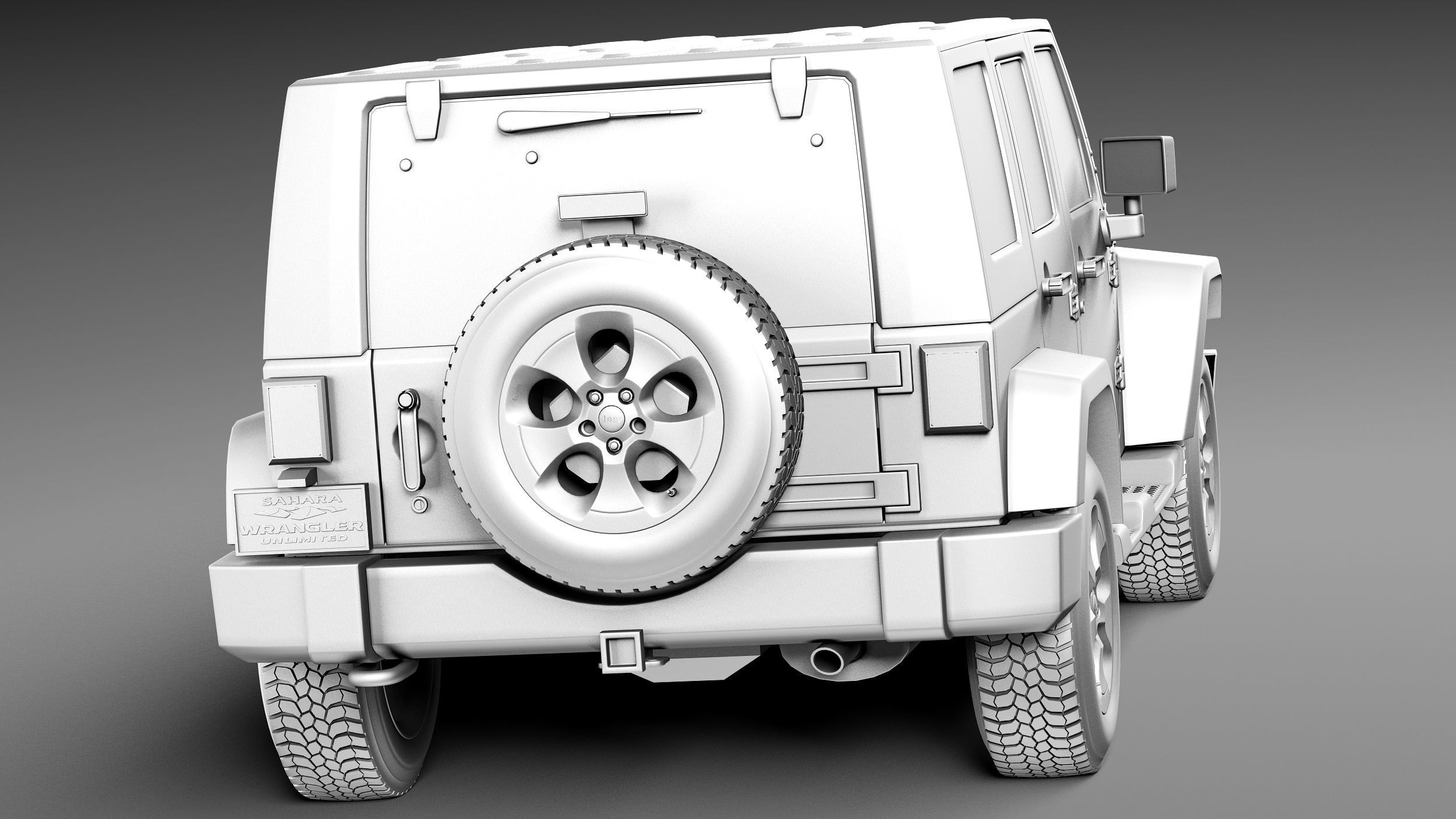 Jeep Wrangler Unlimited Sahara 2013 3D model_13