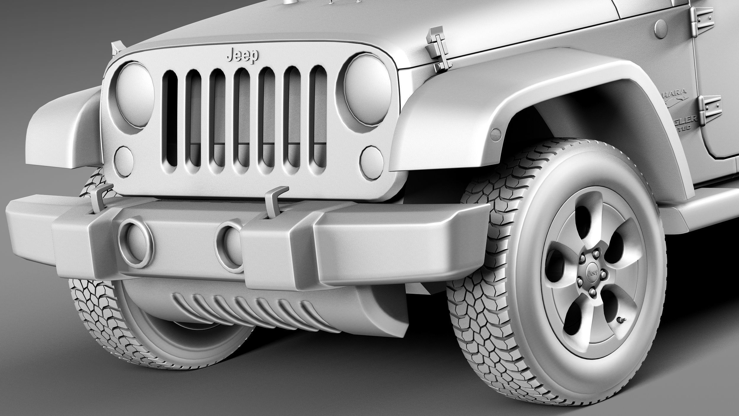 Jeep Wrangler Unlimited Sahara 2013 3D model_10