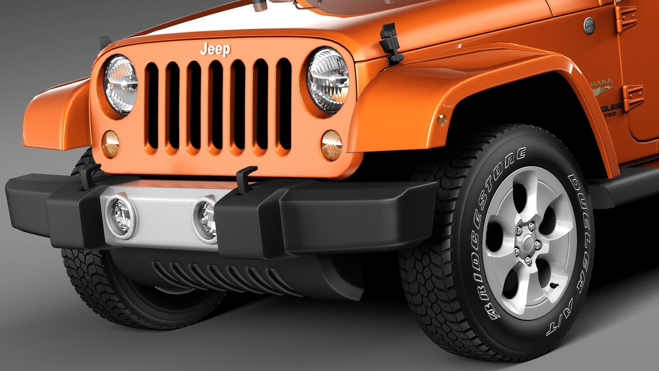 Jeep Wrangler Unlimited Sahara 2013 3D model_2