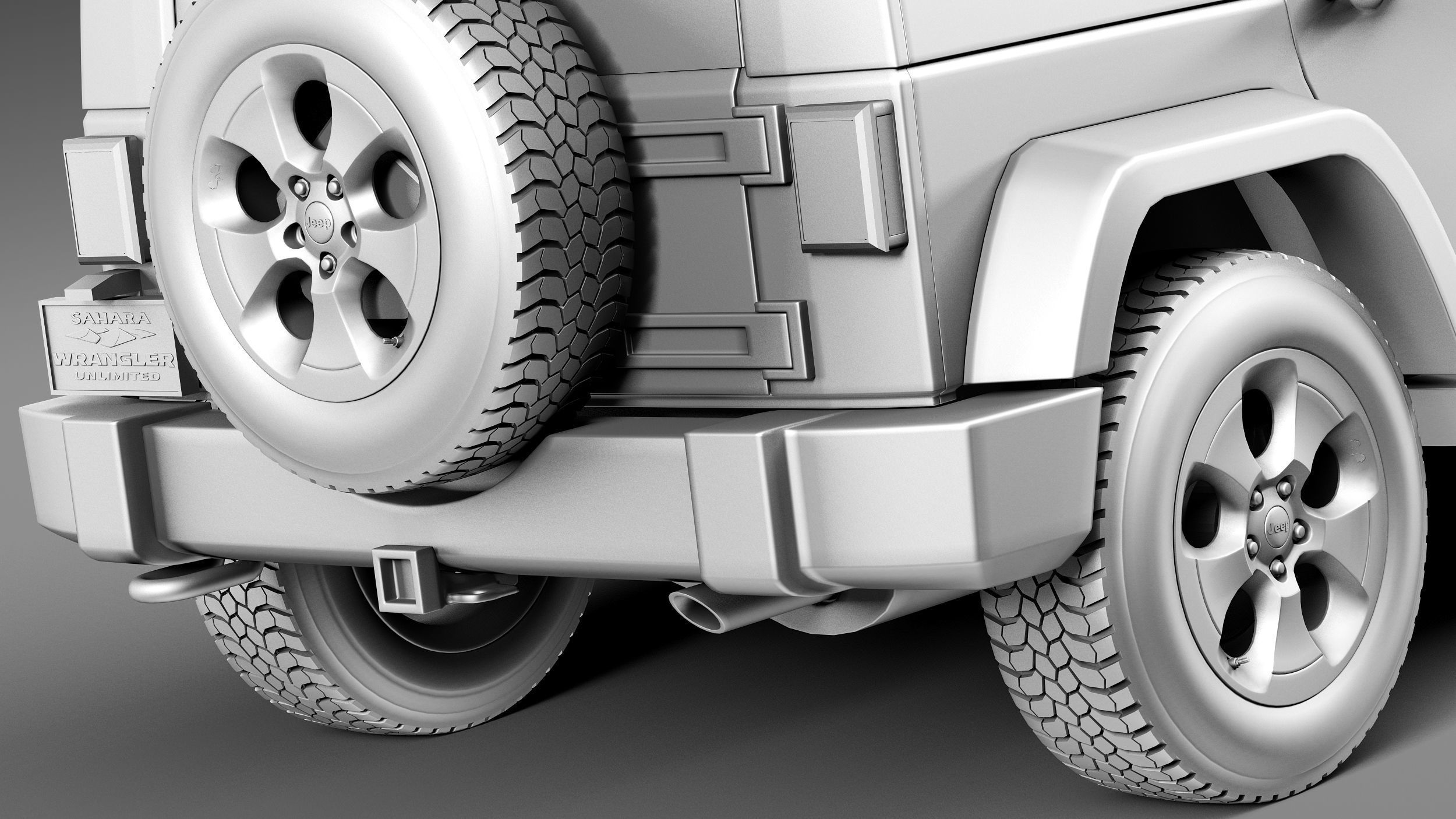 Jeep Wrangler Unlimited Sahara 2013 3D model_11