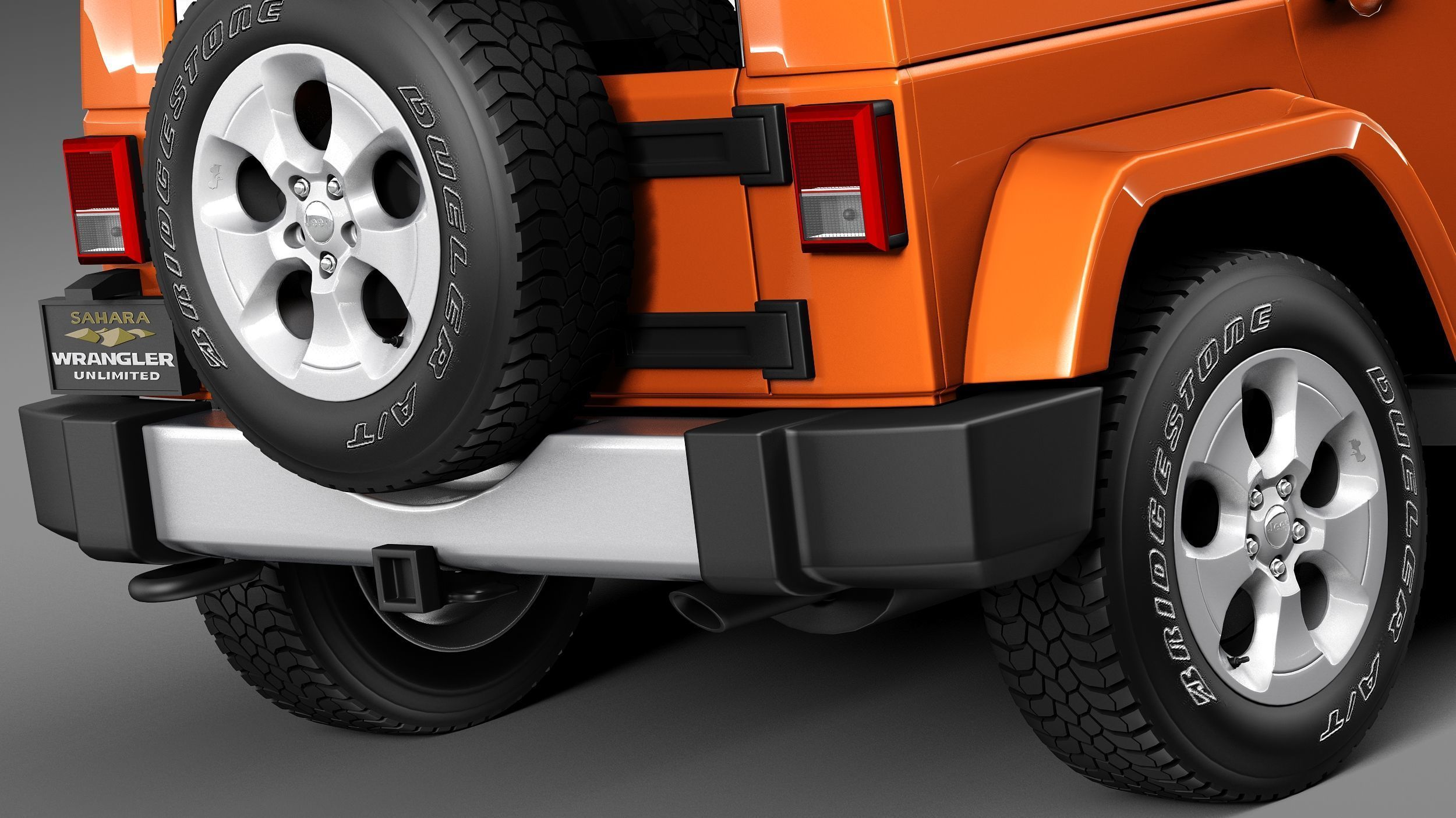 Jeep Wrangler Unlimited Sahara 2013 3D model_3