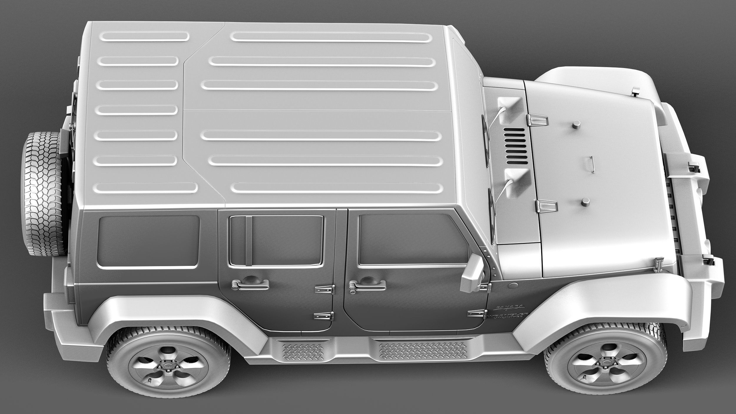 Jeep Wrangler Unlimited Sahara 2013 3D model_15