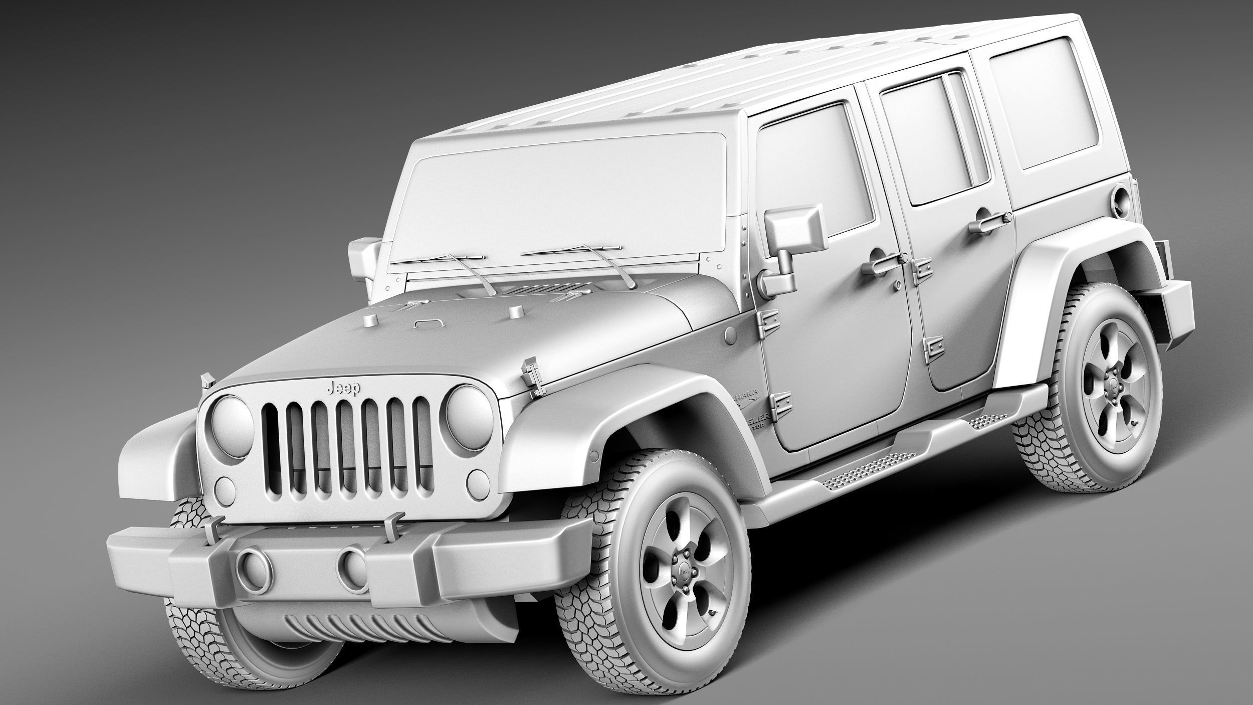 Jeep Wrangler Unlimited Sahara 2013 3D model_8