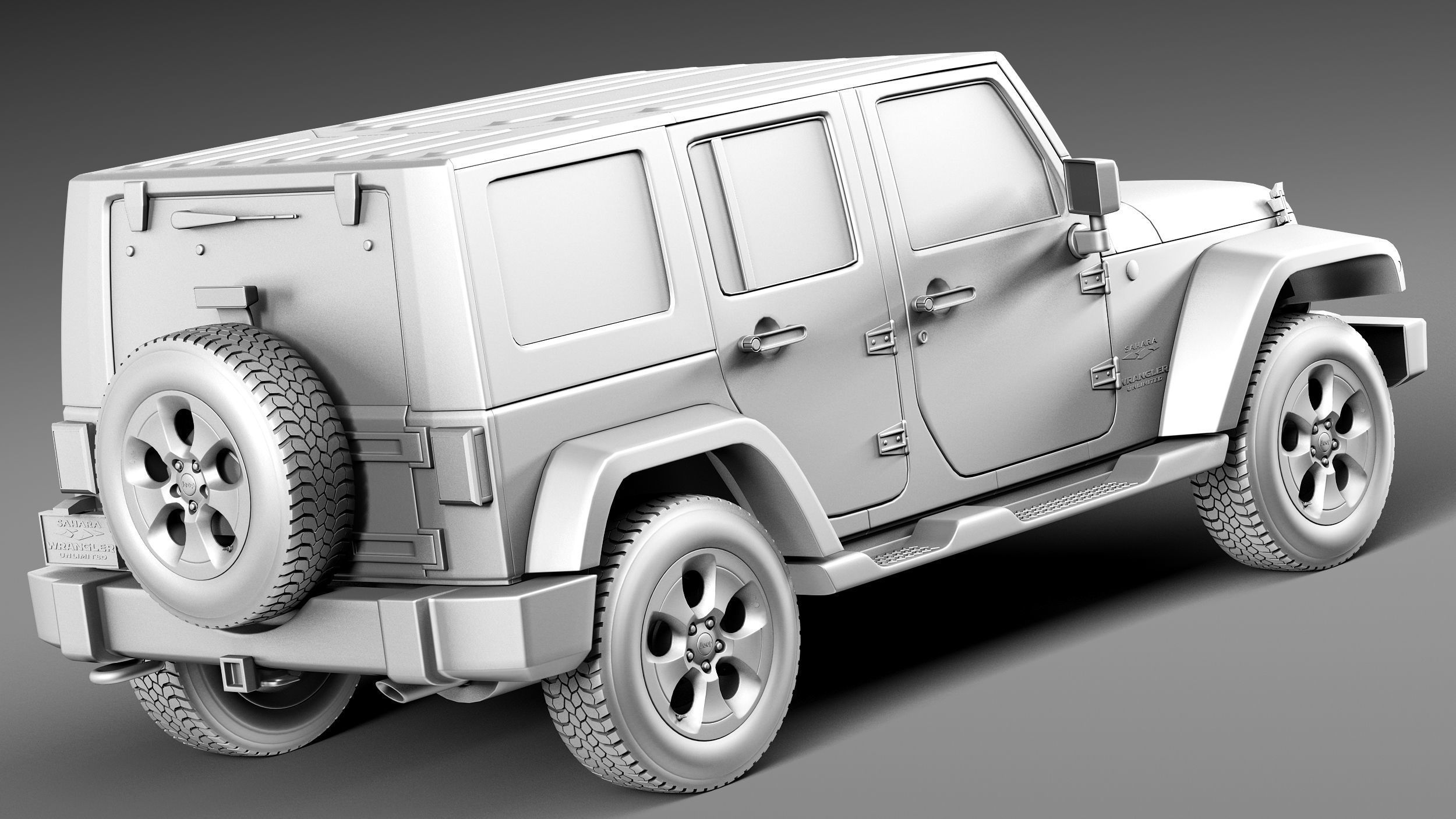 Jeep Wrangler Unlimited Sahara 2013 3D model_12