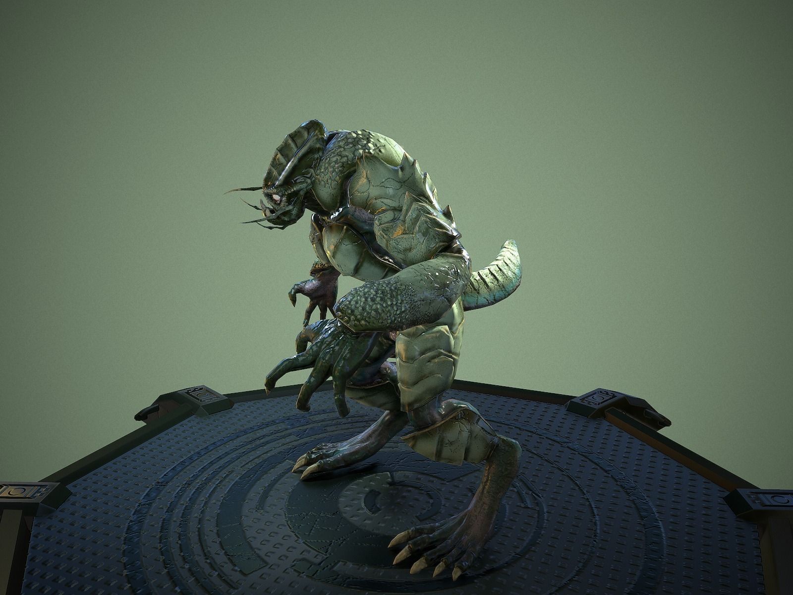 Beastmaster LowPoly rigged Low-poly 3D model_4