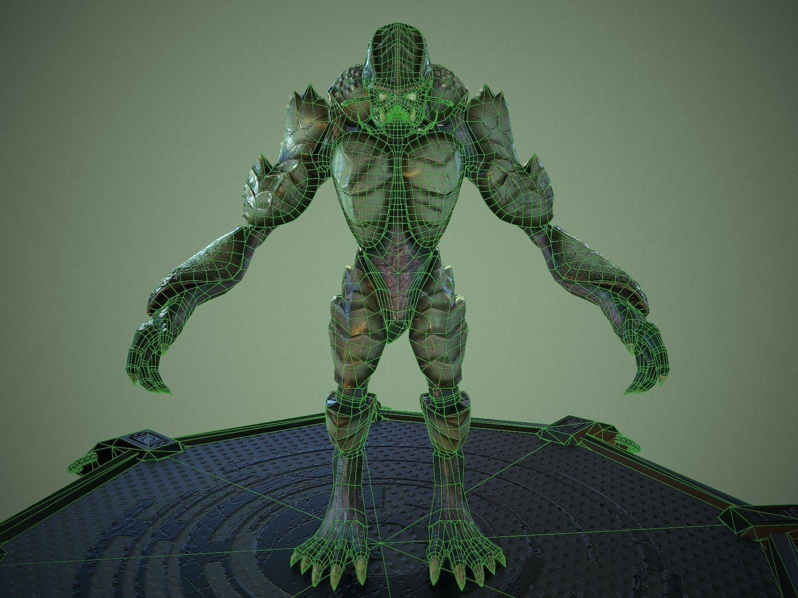 Beastmaster LowPoly rigged Low-poly 3D model_5