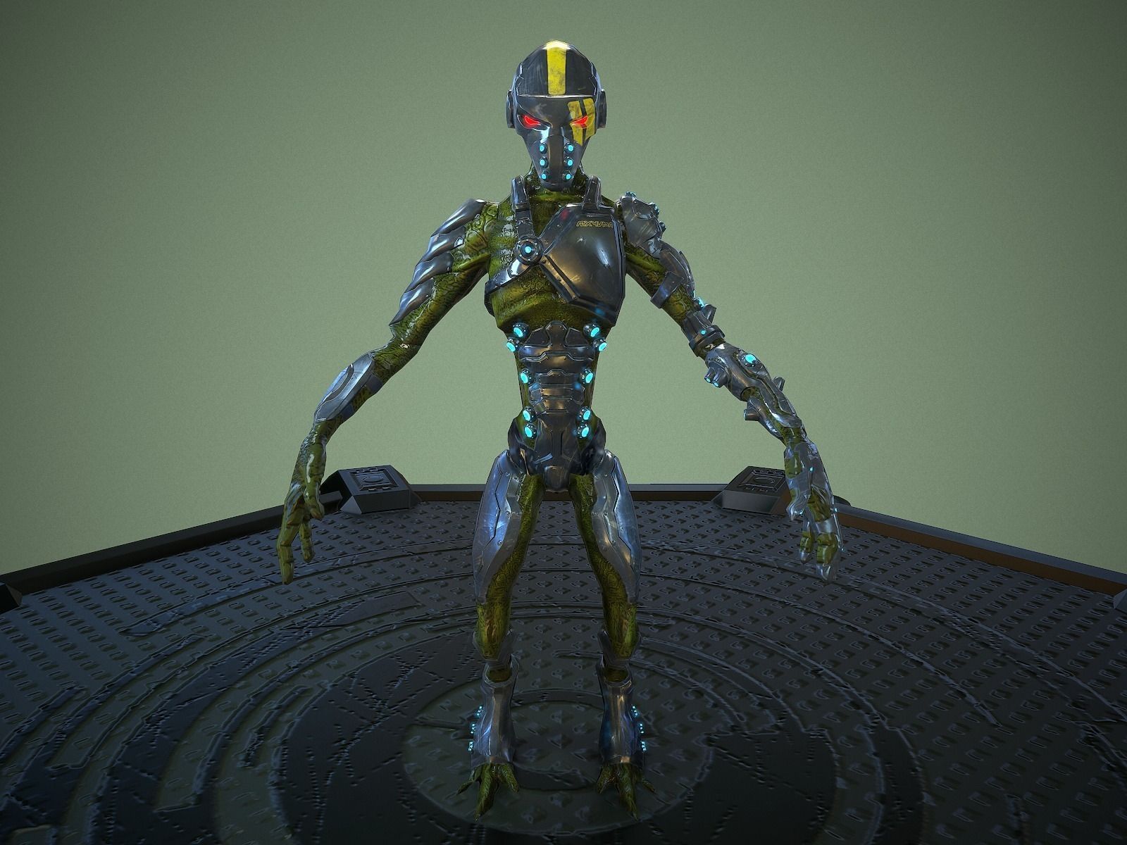 Beastmaster LowPoly rigged Low-poly 3D model_6