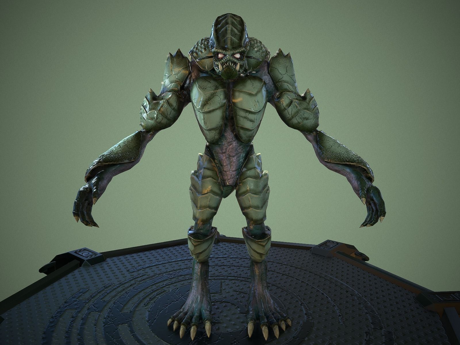 Beastmaster LowPoly rigged Low-poly 3D model_3