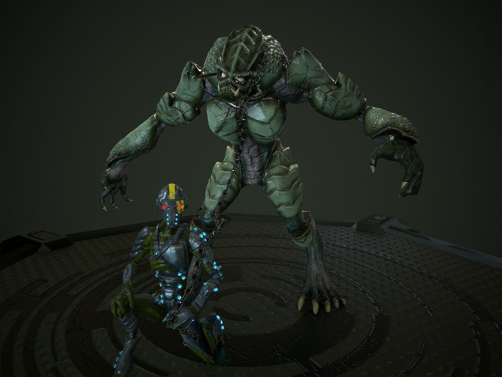 Beastmaster LowPoly rigged Low-poly 3D model_2