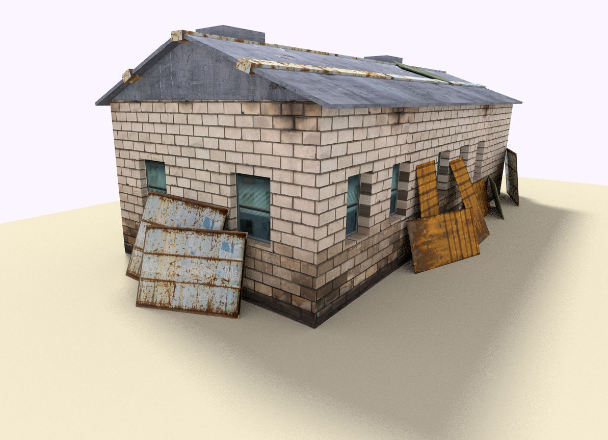 indusrtial building Free low-poly 3D model_5