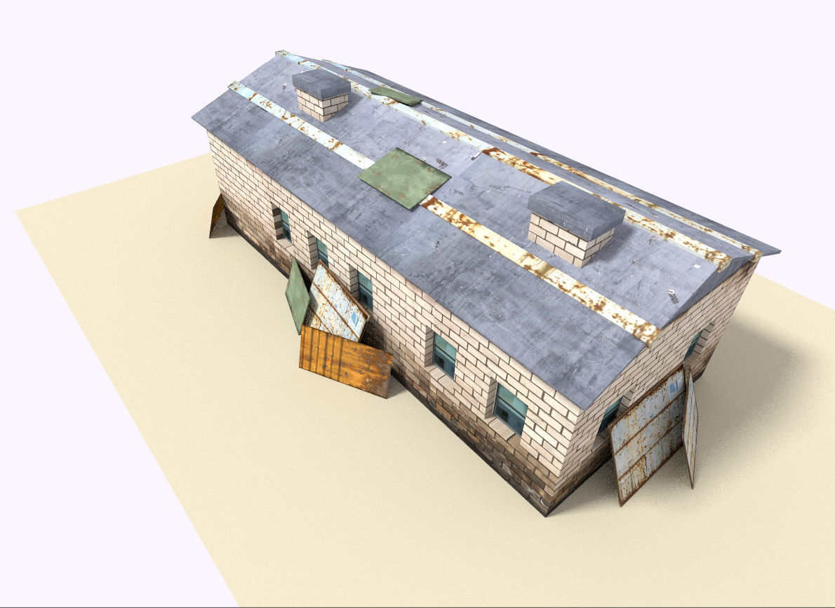 indusrtial building Free low-poly 3D model_3