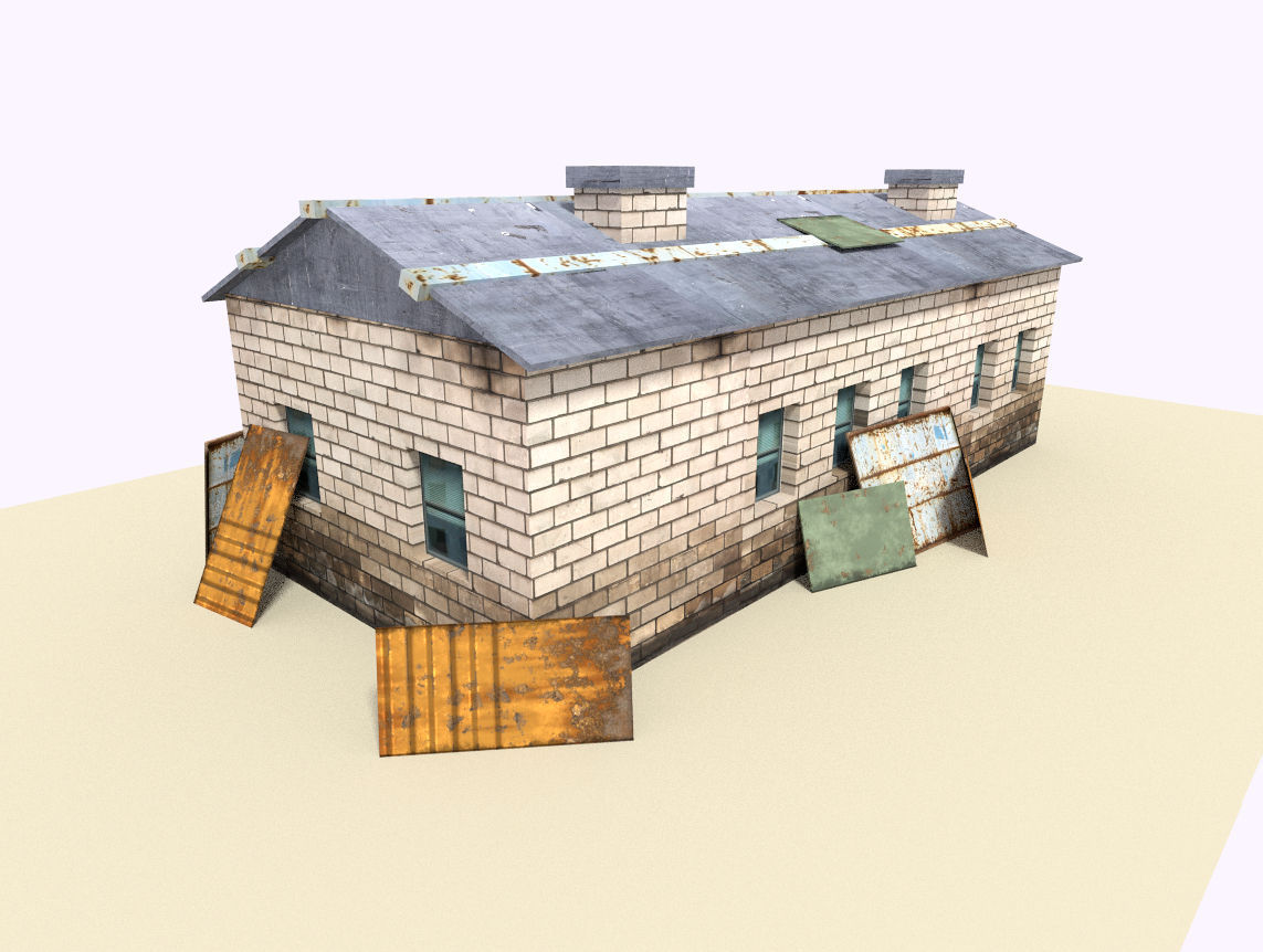 indusrtial building Free low-poly 3D model_4