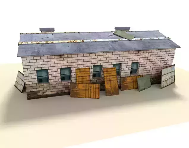indusrtial building Free low-poly 3D model