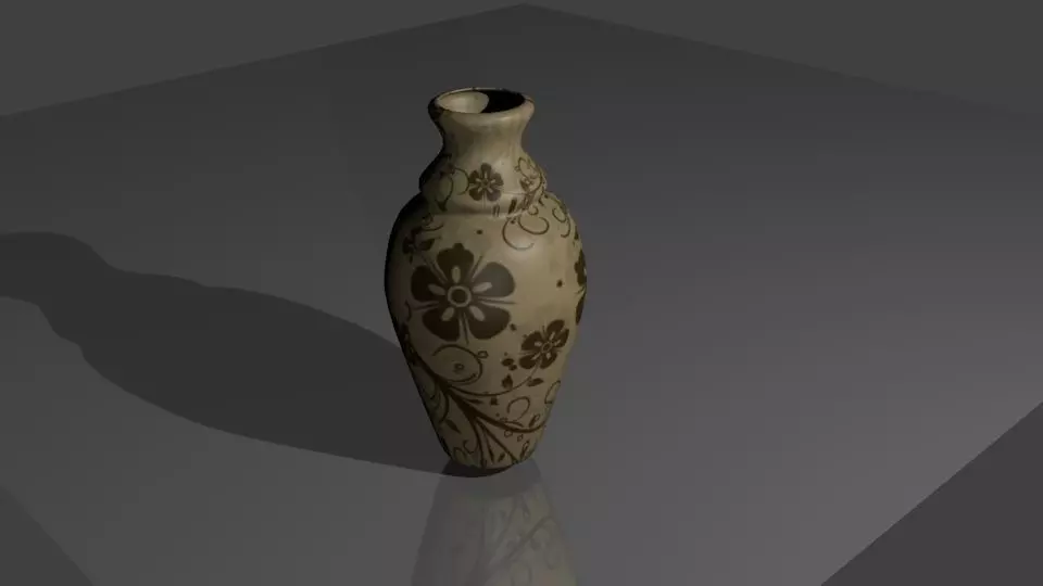 Beautiful vase Free low-poly 3D model_0