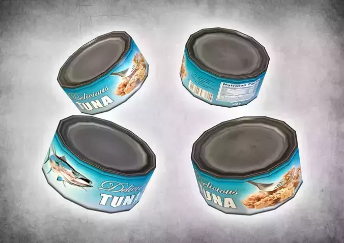 Canned Tuna Low-poly 3D model