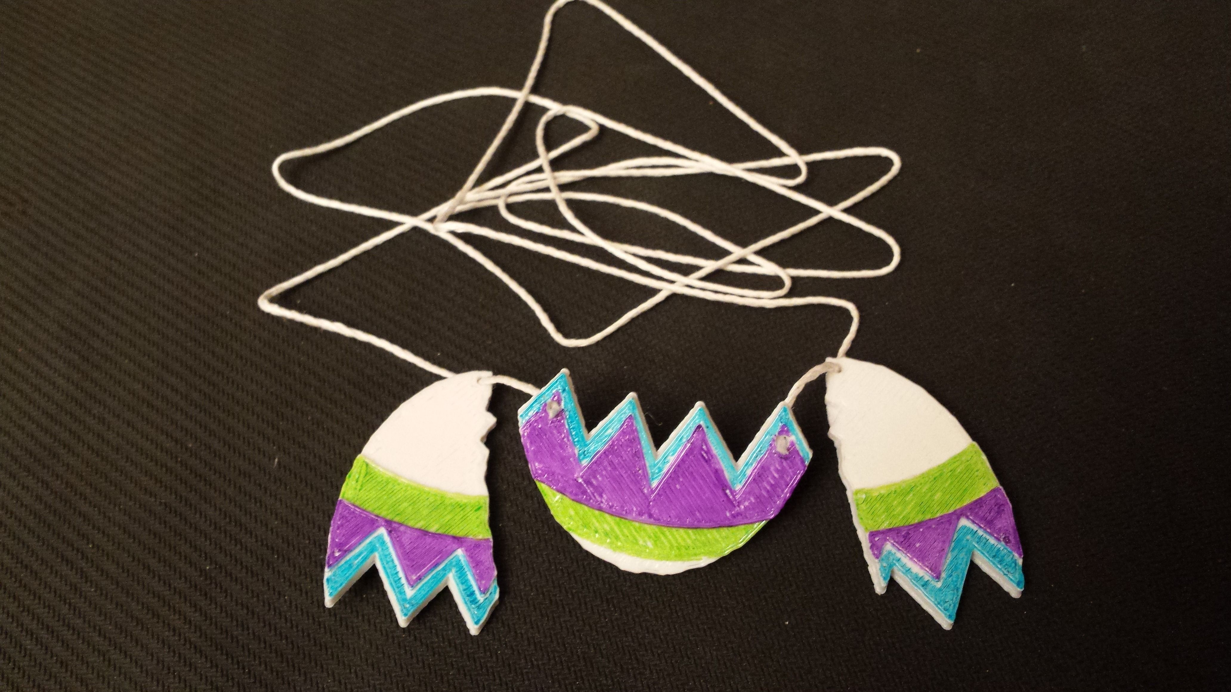 Cracked Easter Egg Jewelry Set Free 3D print model_4