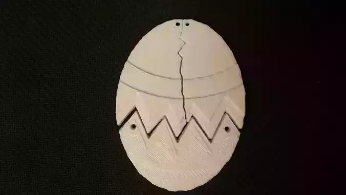 Cracked Easter Egg Jewelry Set Free 3D print model