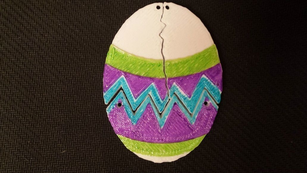 Cracked Easter Egg Jewelry Set Free 3D print model_1