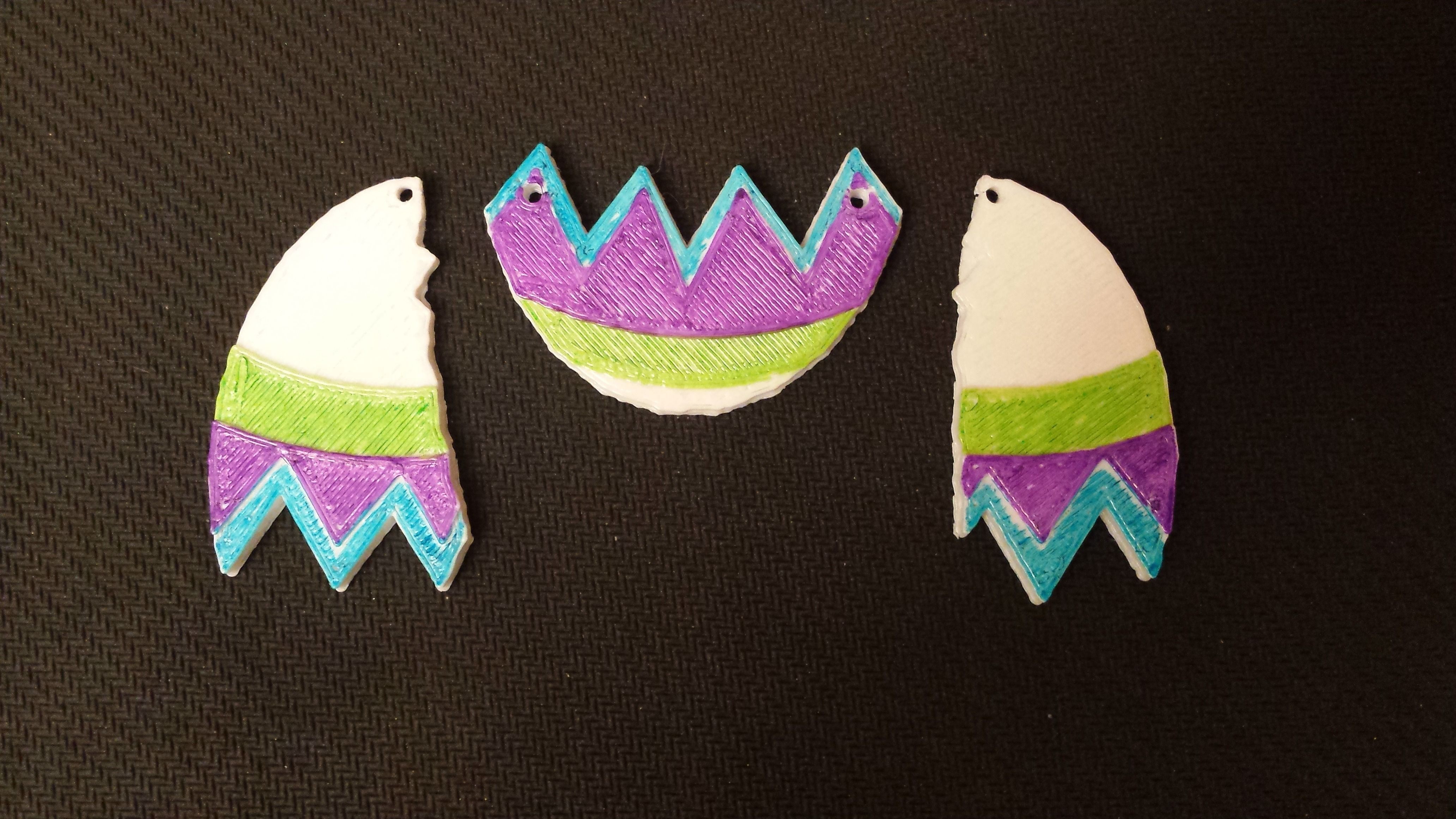 Cracked Easter Egg Jewelry Set Free 3D print model_3