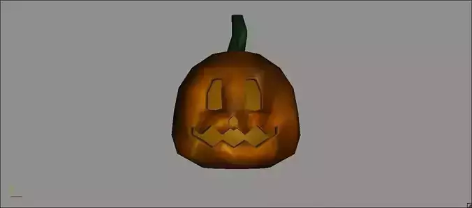 Pumpkin carved 3d decorative halloween or pumpkin monster