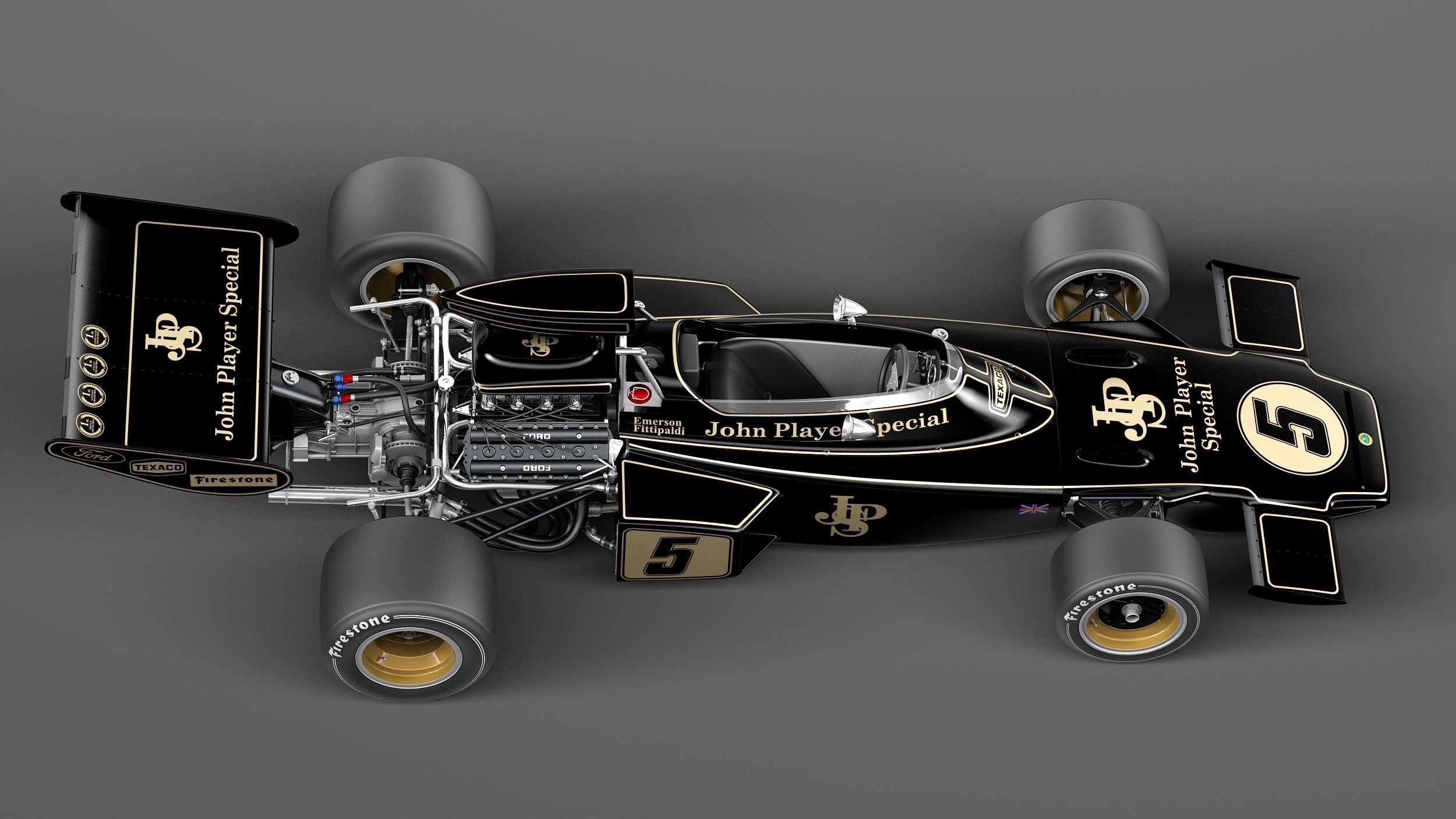 Lotus 72d John Player Special 1970-1975 3D model_7
