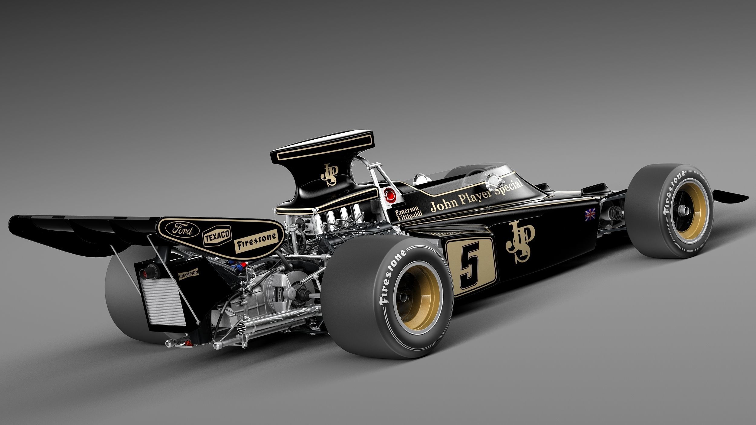 Lotus 72d John Player Special 1970-1975 3D model_4