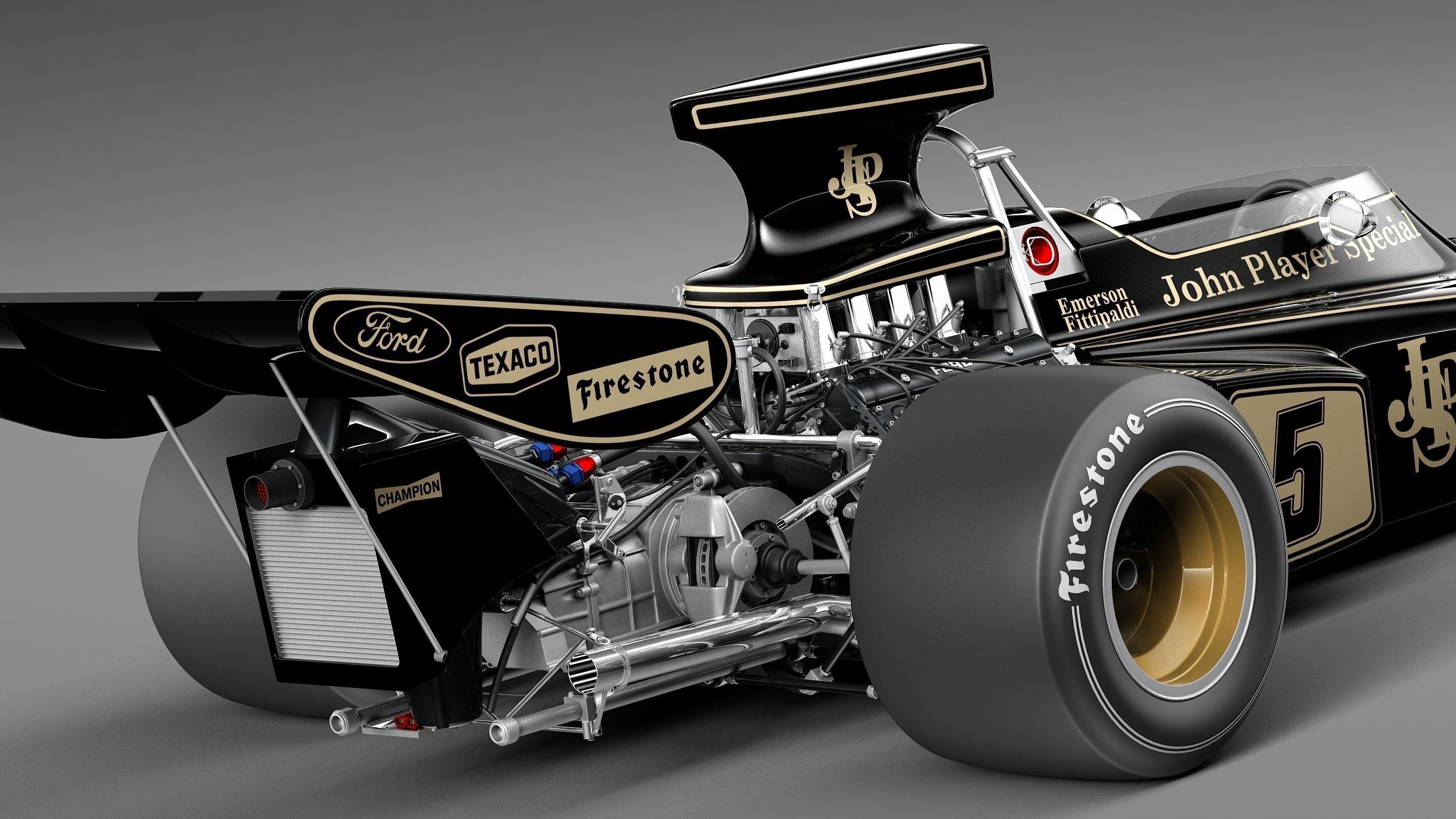 Lotus 72d John Player Special 1970-1975 3D model_3