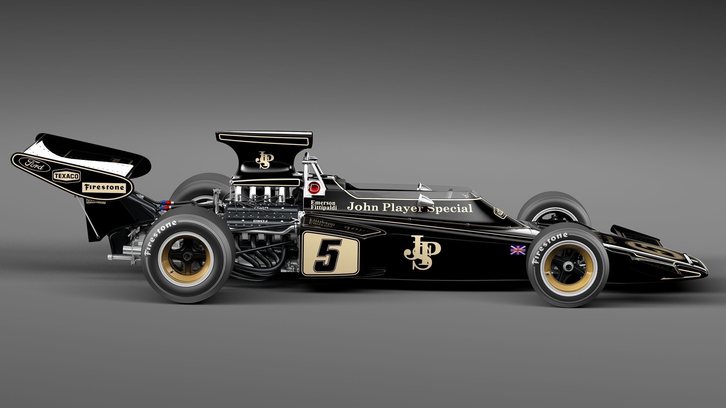 Lotus 72d John Player Special 1970-1975 3D model_6